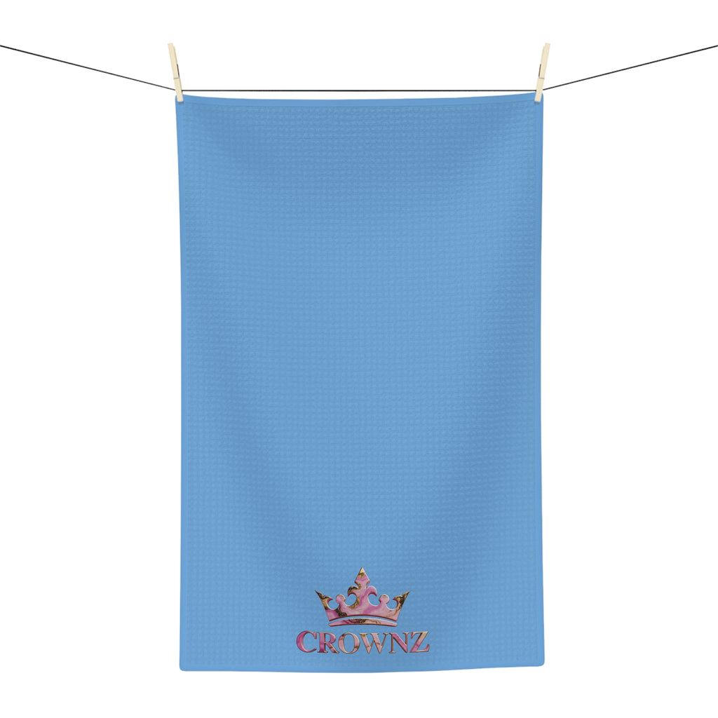 Microfiber Tea Towel — Blue Crown Design (CROWNZ)