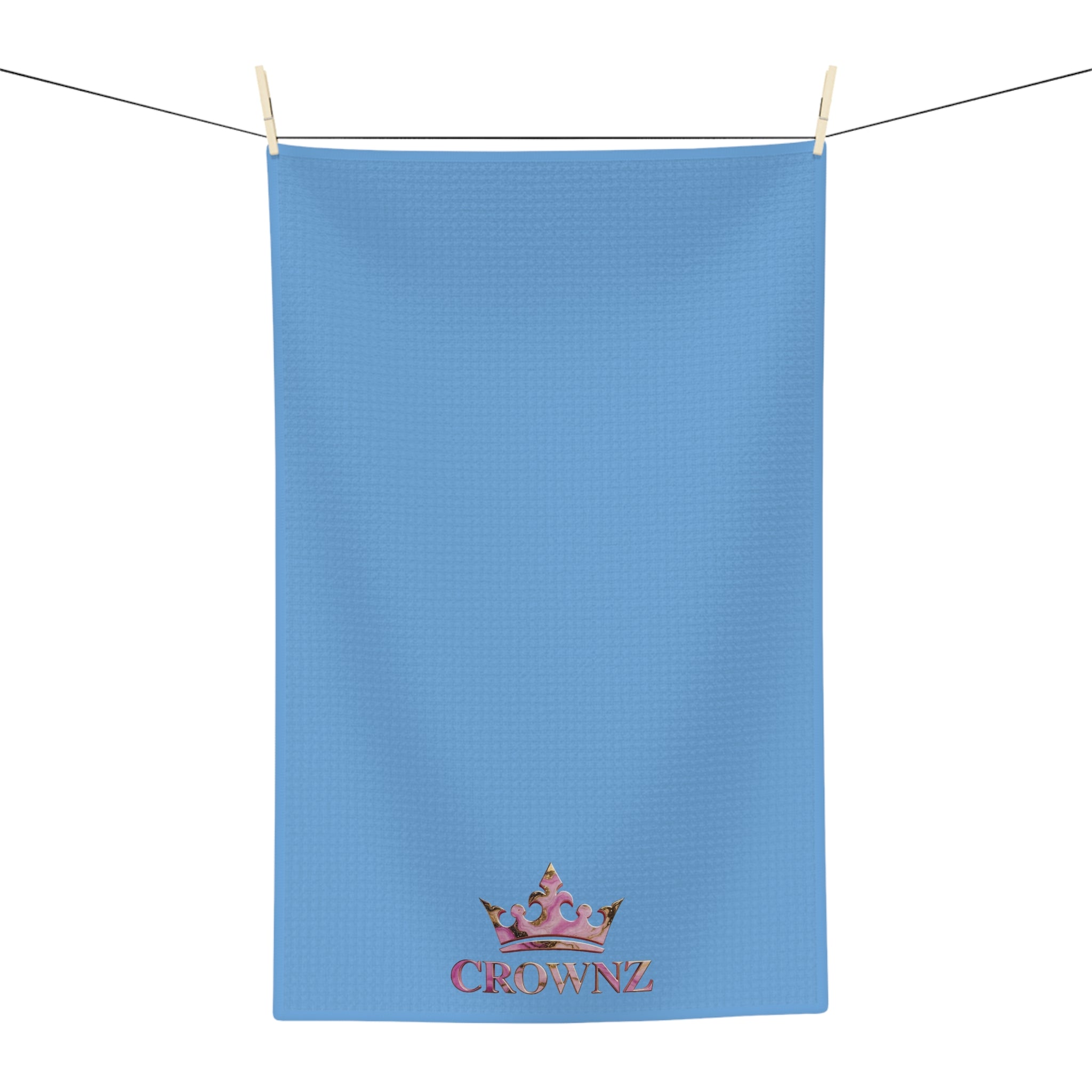 Microfiber Tea Towel — Blue Crown Design (CROWNZ)
