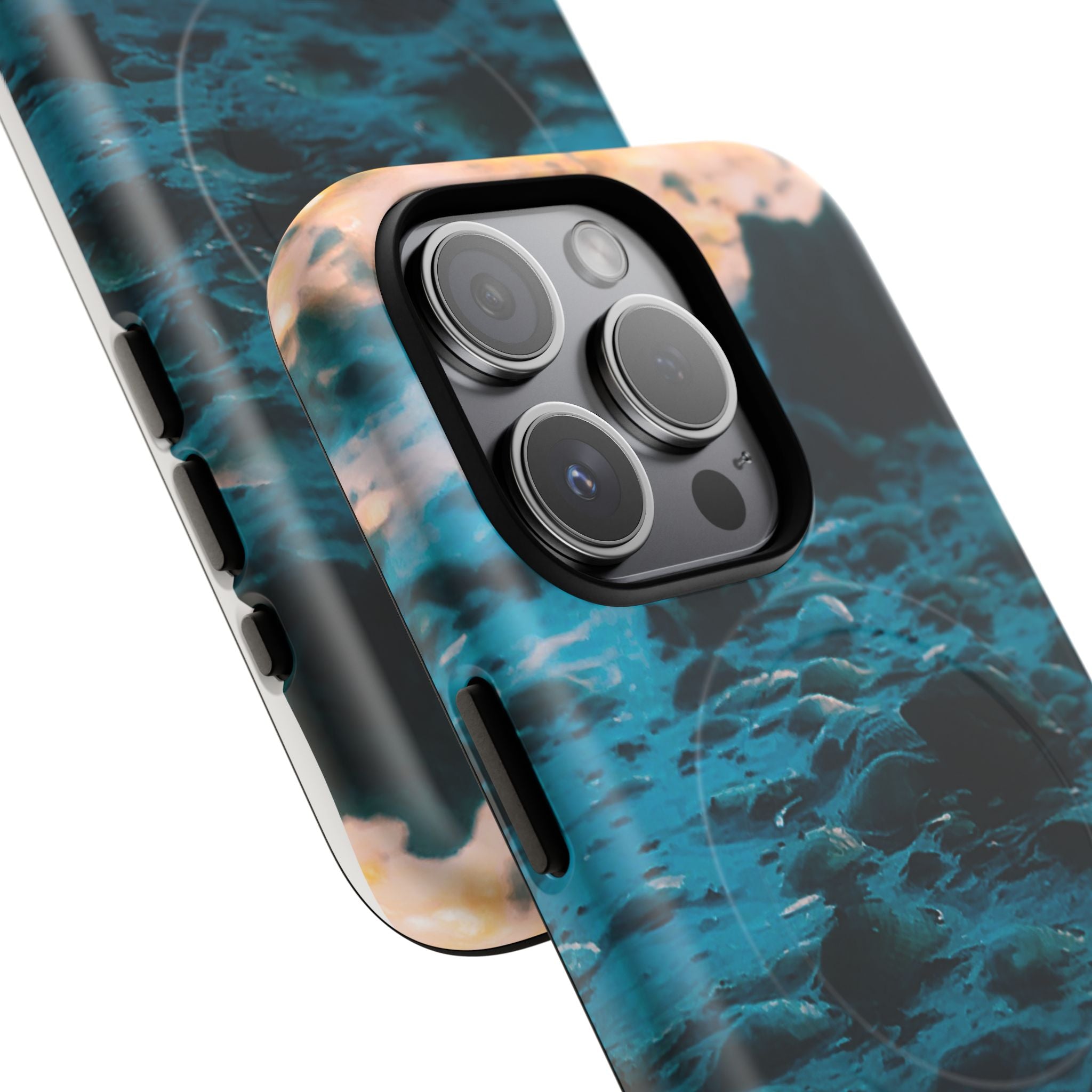 Ocean Waves Tough Magnetic Phone Case — Protective MagSafe-Compatible Sea Print