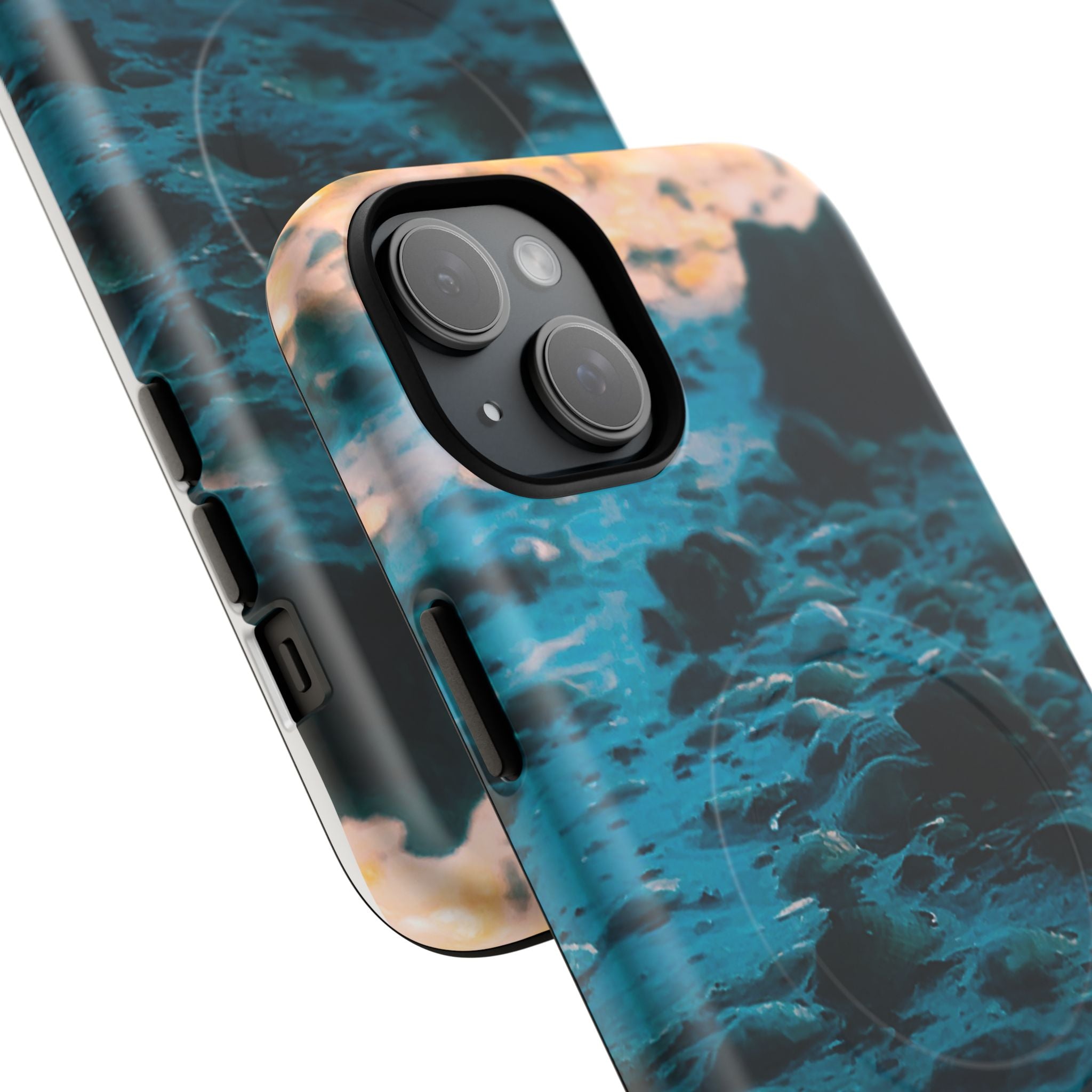 Ocean Waves Tough Magnetic Phone Case — Protective MagSafe-Compatible Sea Print