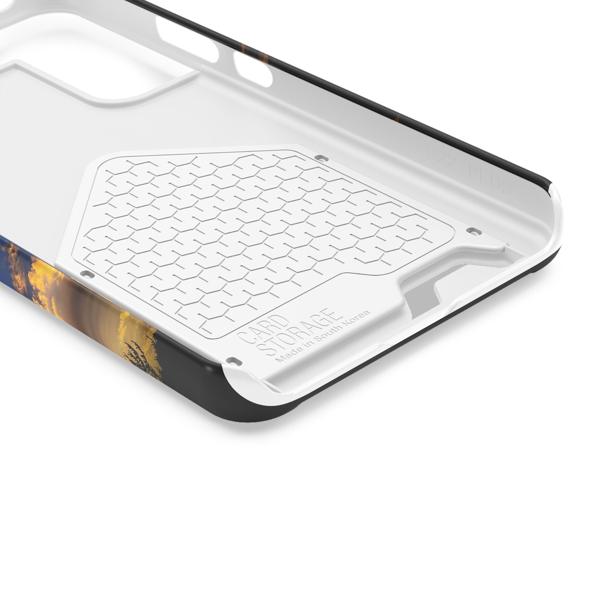 Sunset Sky Phone Case with Card Holder — Scenic Evening Landscape Wallet Case