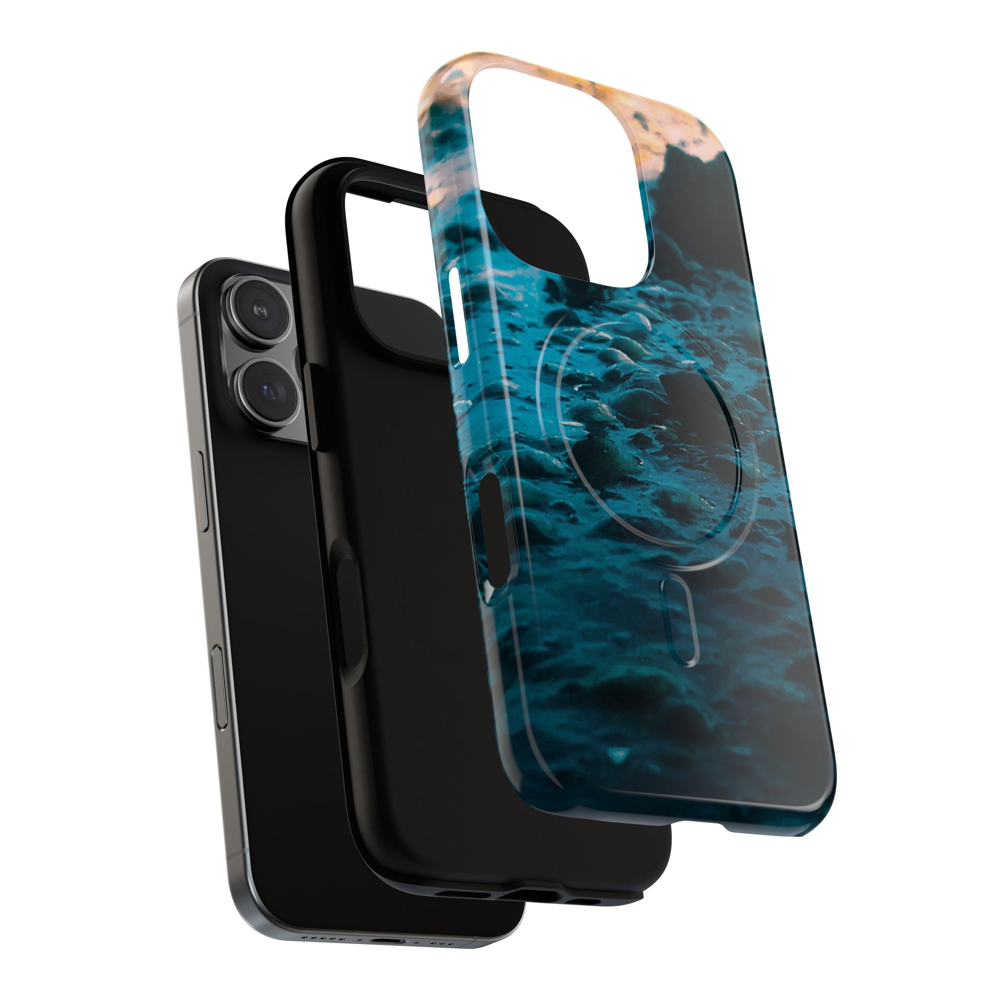 Ocean Waves Tough Magnetic Phone Case — Protective MagSafe-Compatible Sea Print