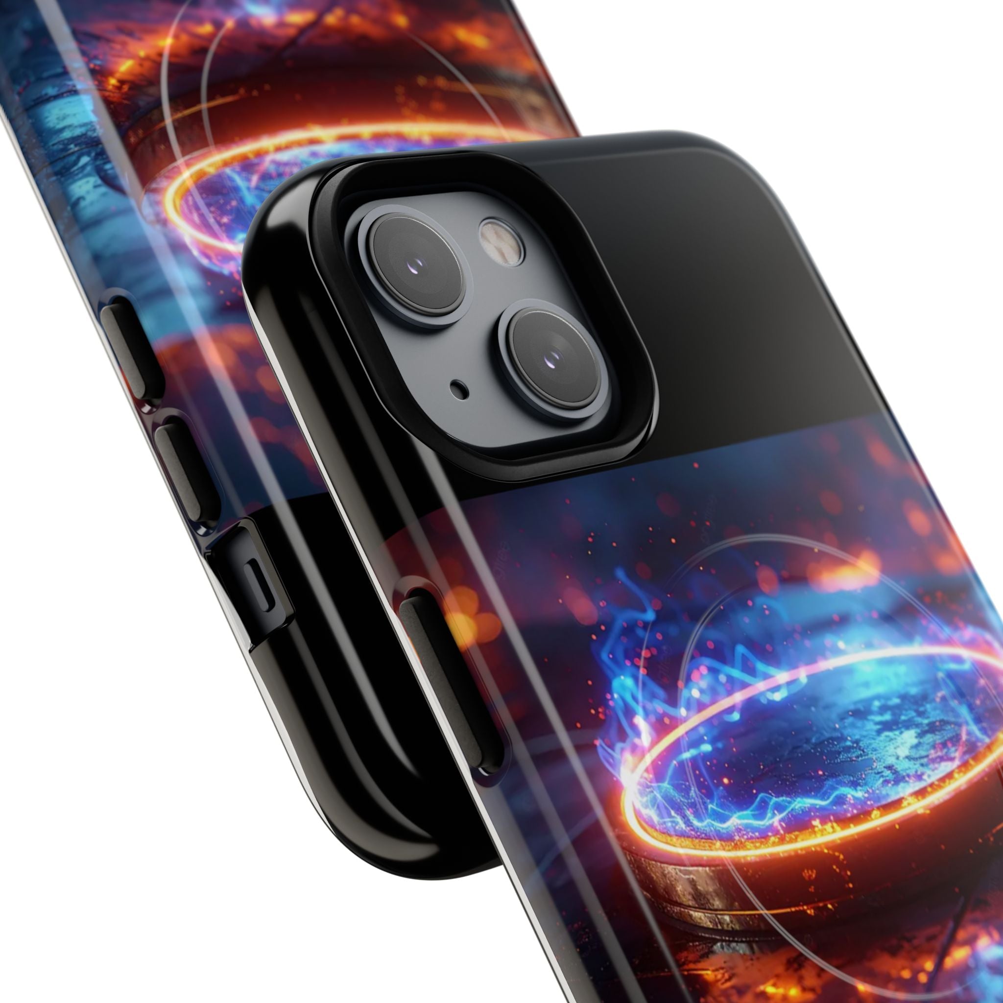 Phone Case - Magnetic Tough Case with Fiery Energy Portal Design