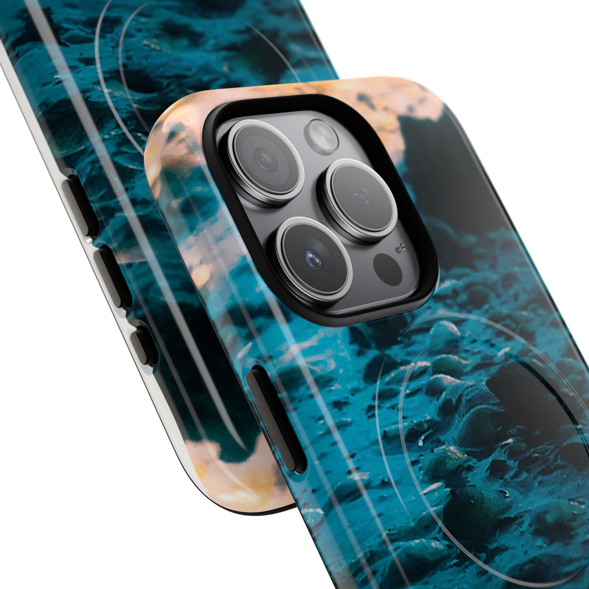 Ocean Waves Tough Magnetic Phone Case — Protective MagSafe-Compatible Sea Print