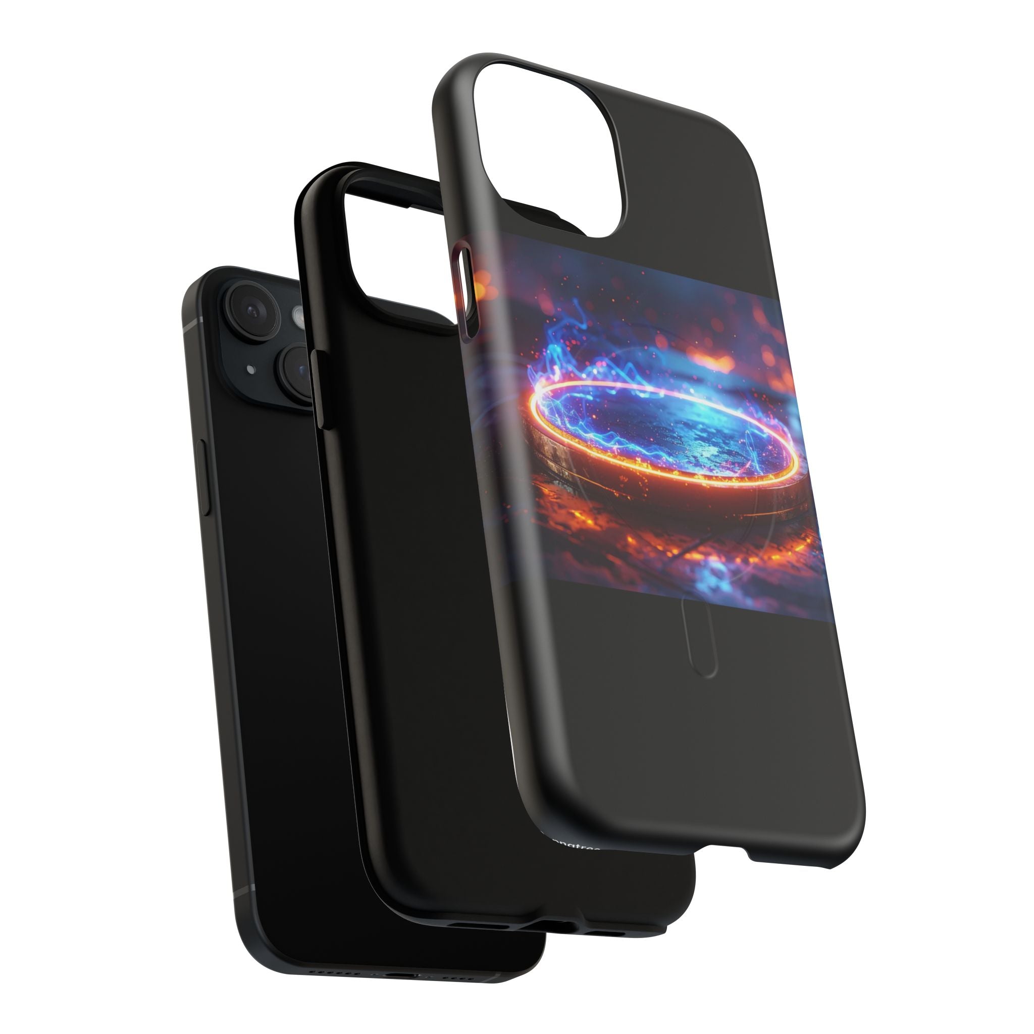 Phone Case - Magnetic Tough Case with Fiery Energy Portal Design