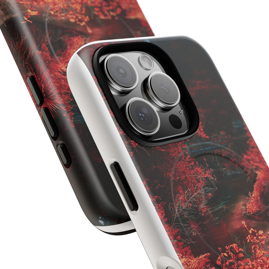 MagSafe Tough Case — Red Forest Abstract Magnetic Phone Cover