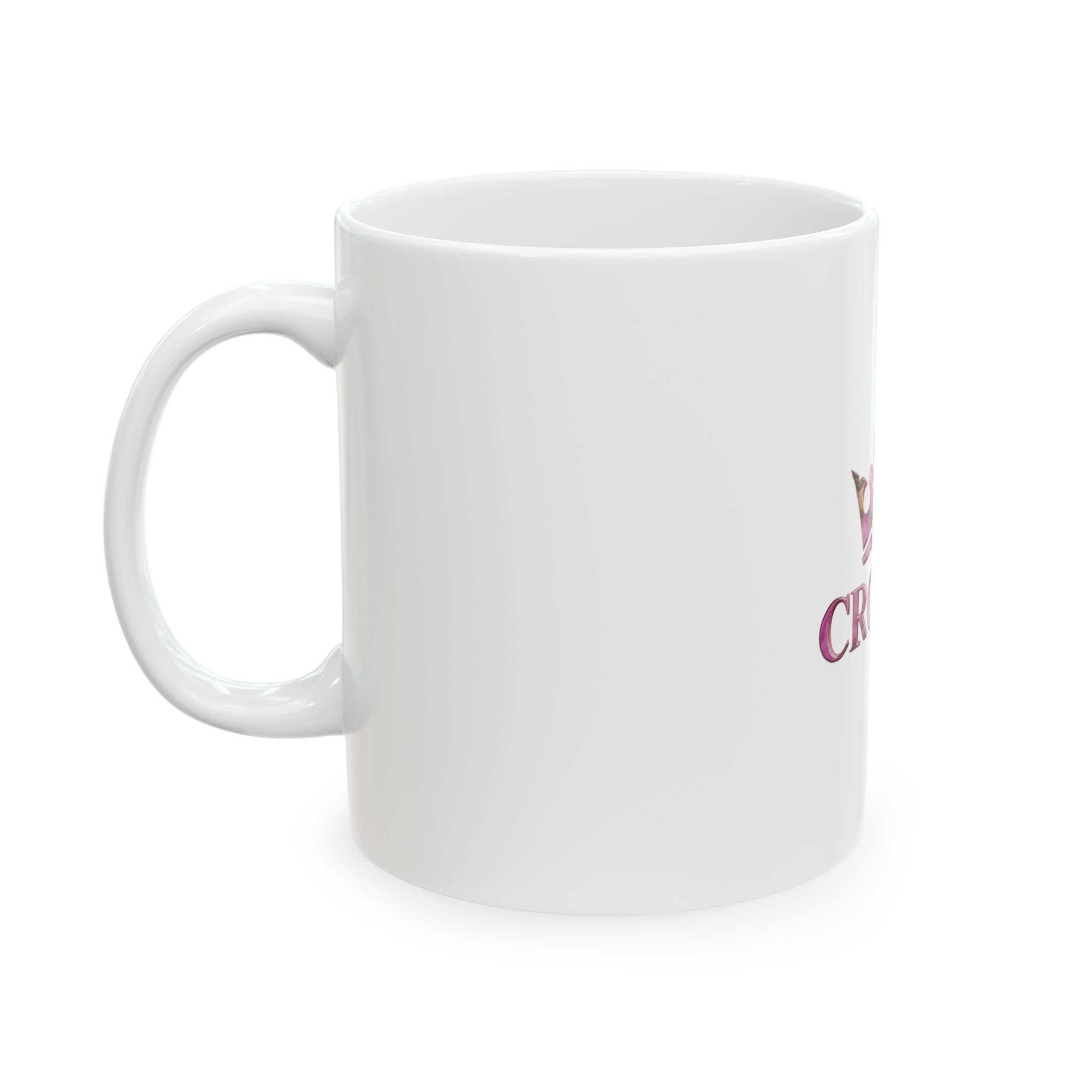 Crownz Pink Marble Ceramic Mug (11oz & 15oz) — Royal Crown Logo Coffee Cup