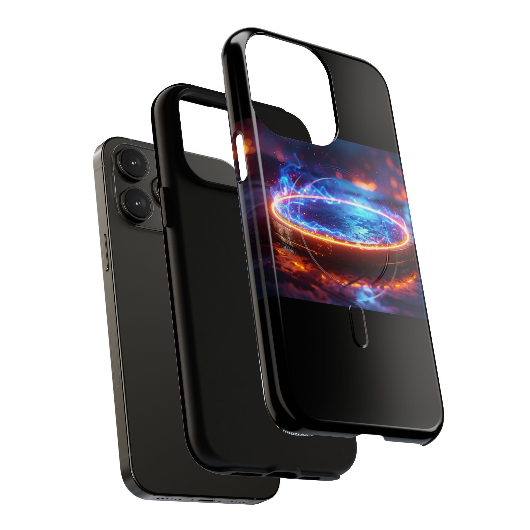 Phone Case - Magnetic Tough Case with Fiery Energy Portal Design