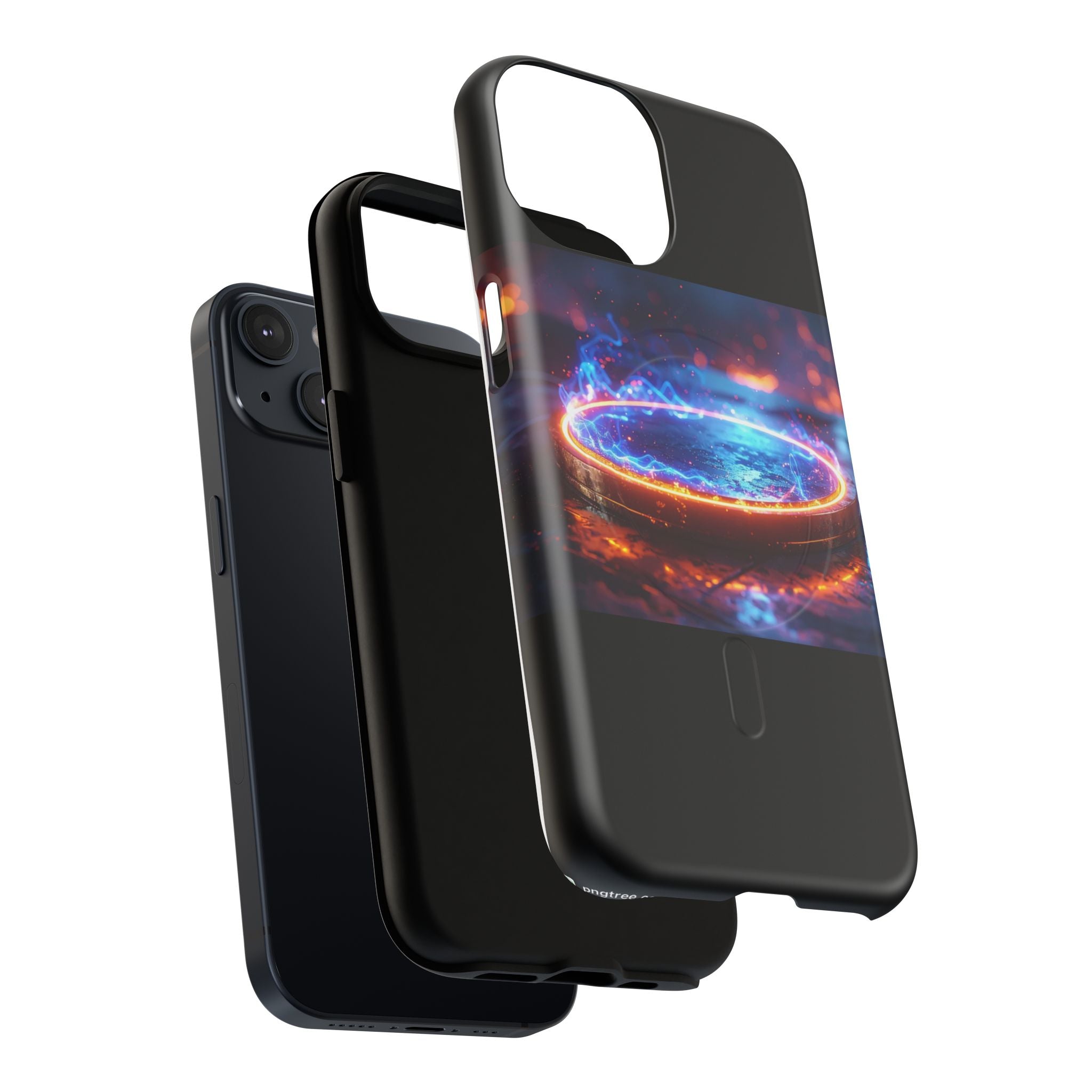 Phone Case - Magnetic Tough Case with Fiery Energy Portal Design