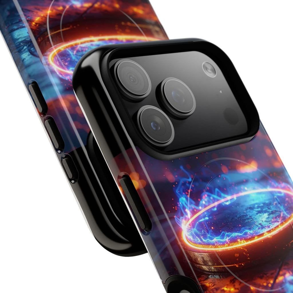Phone Case - Magnetic Tough Case with Fiery Energy Portal Design
