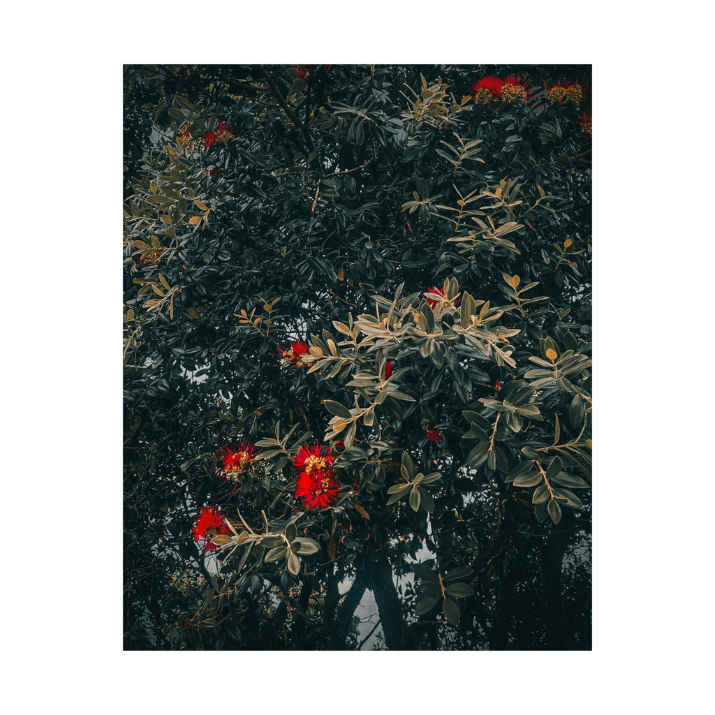 Botanical Wall Poster — Moody Floral Matte Vertical Print