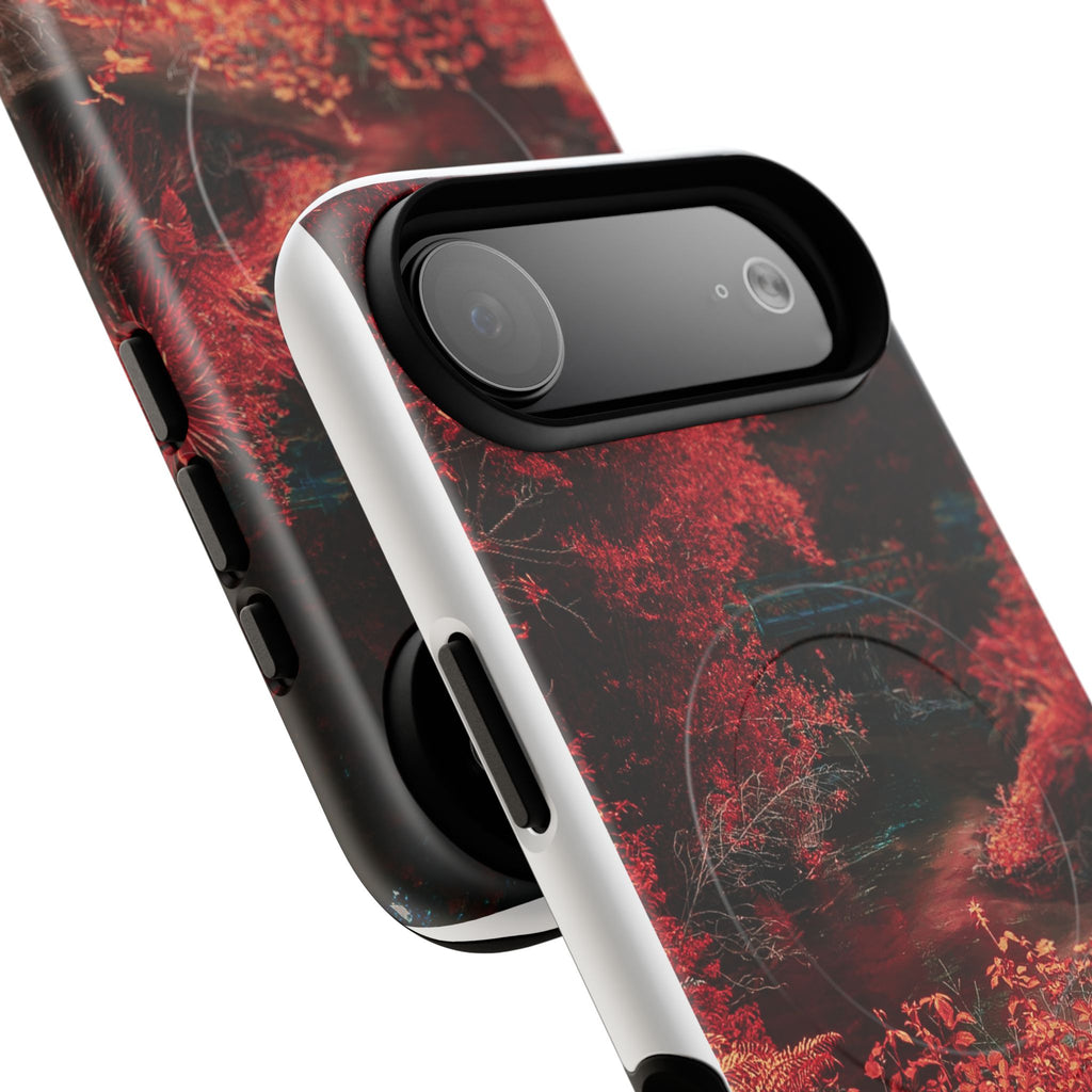 MagSafe Tough Case — Red Forest Abstract Magnetic Phone Cover