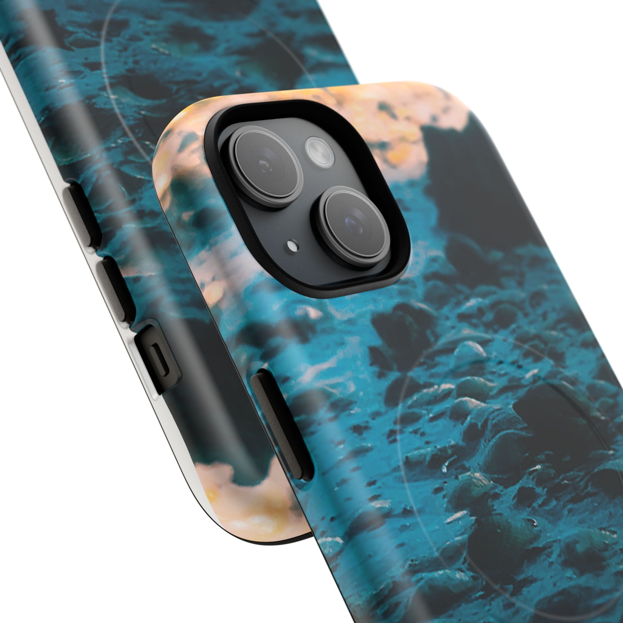 Ocean Waves Tough Magnetic Phone Case — Protective MagSafe-Compatible Sea Print