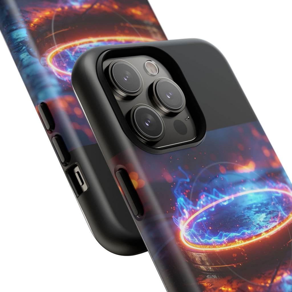 Phone Case - Magnetic Tough Case with Fiery Energy Portal Design