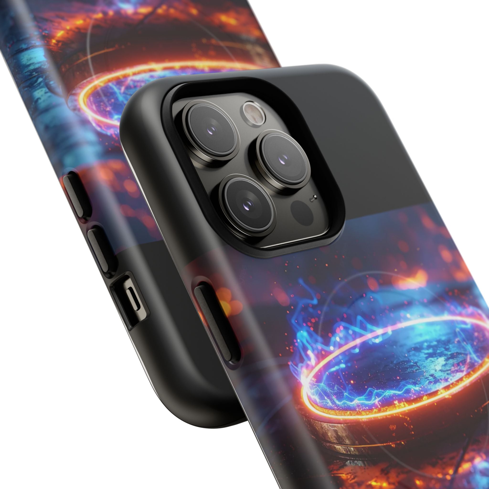 Phone Case - Magnetic Tough Case with Fiery Energy Portal Design