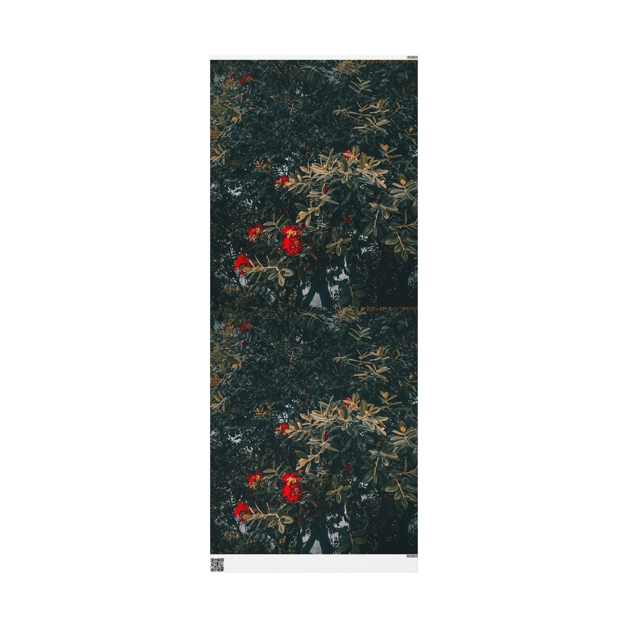 Wrapping Paper — Dark Floral Pōhutukawa Pattern Gift Wrap