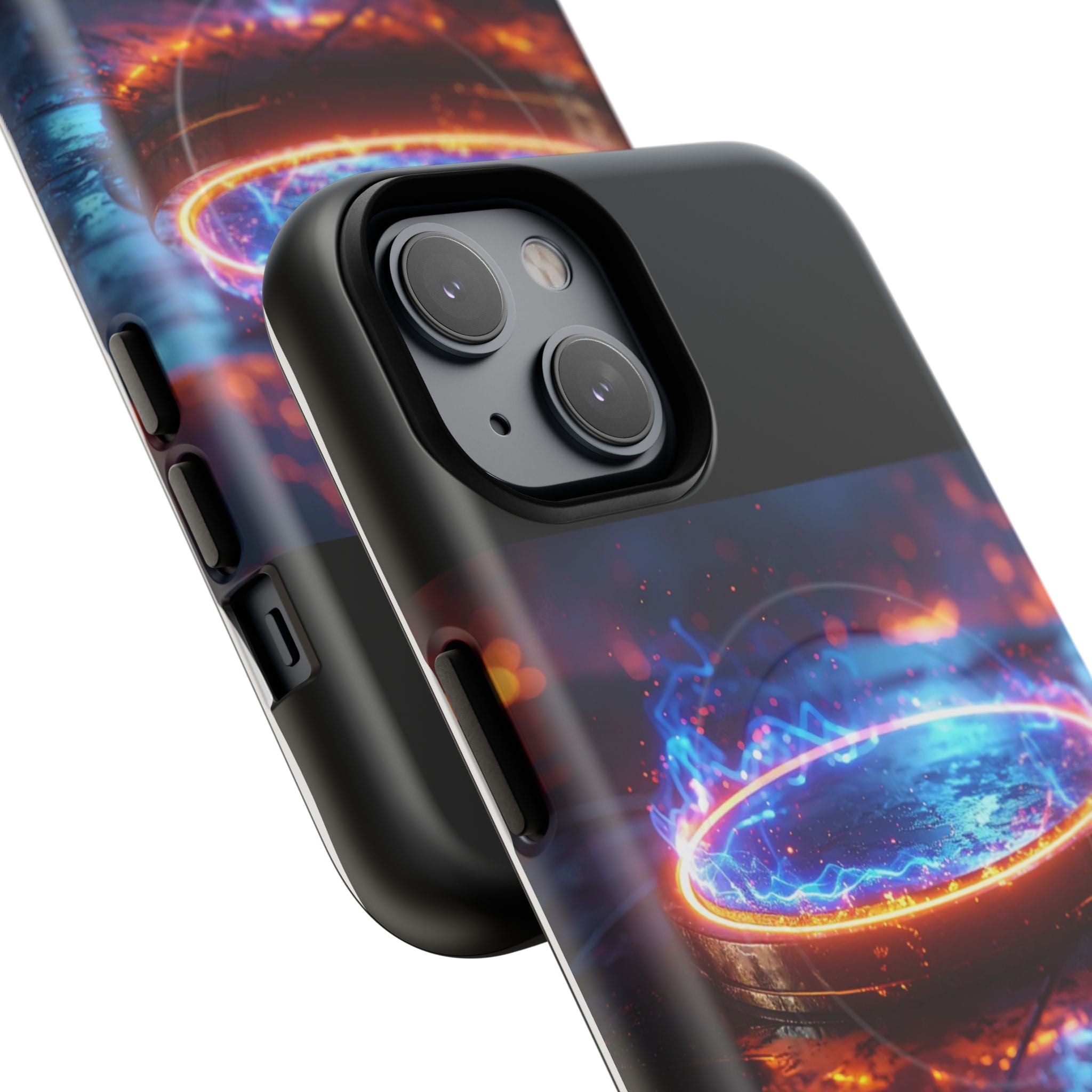 Phone Case - Magnetic Tough Case with Fiery Energy Portal Design