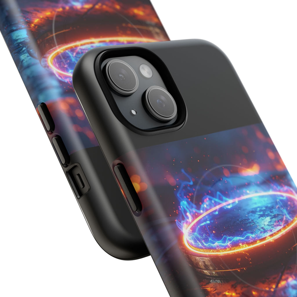 Phone Case - Magnetic Tough Case with Fiery Energy Portal Design
