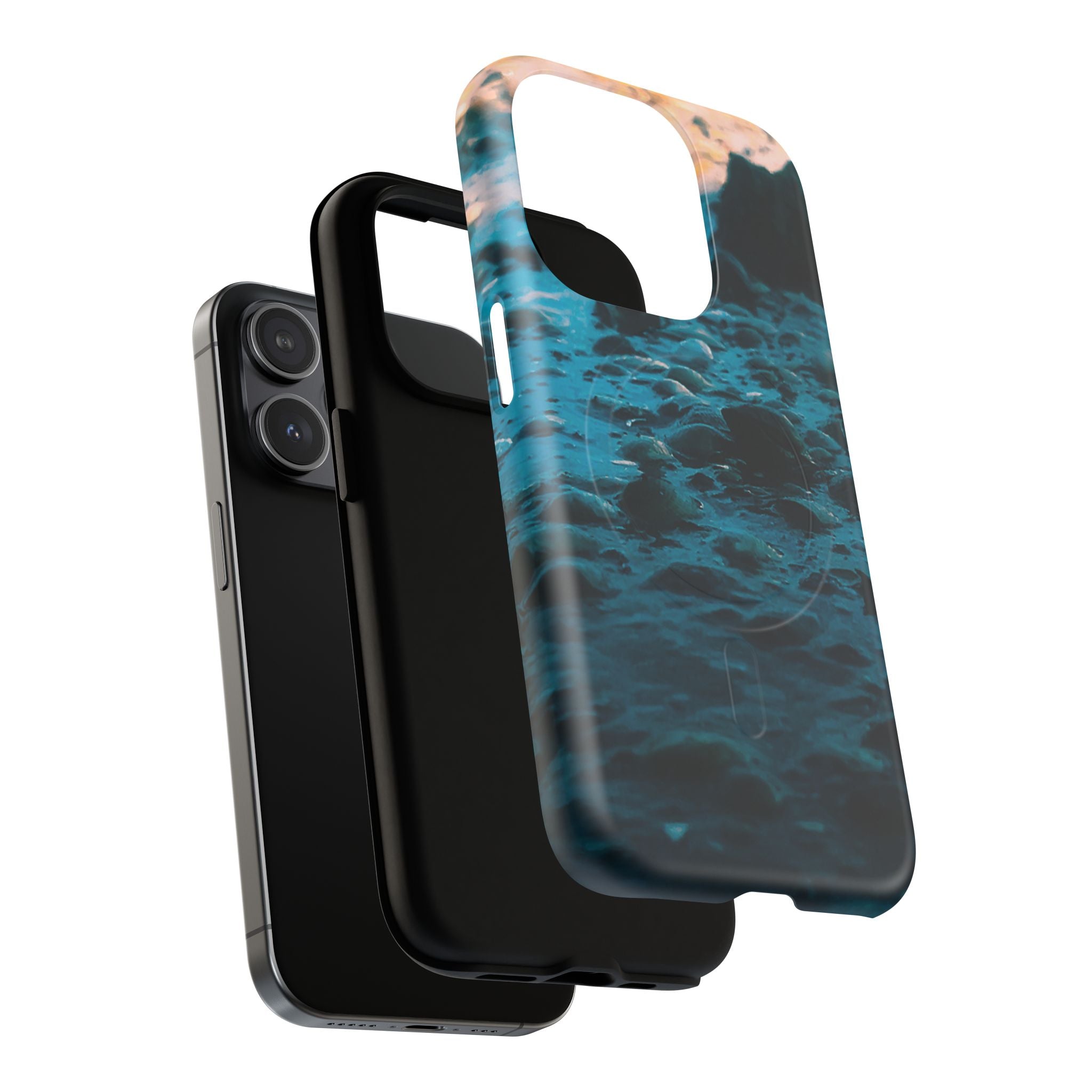 Ocean Waves Tough Magnetic Phone Case — Protective MagSafe-Compatible Sea Print
