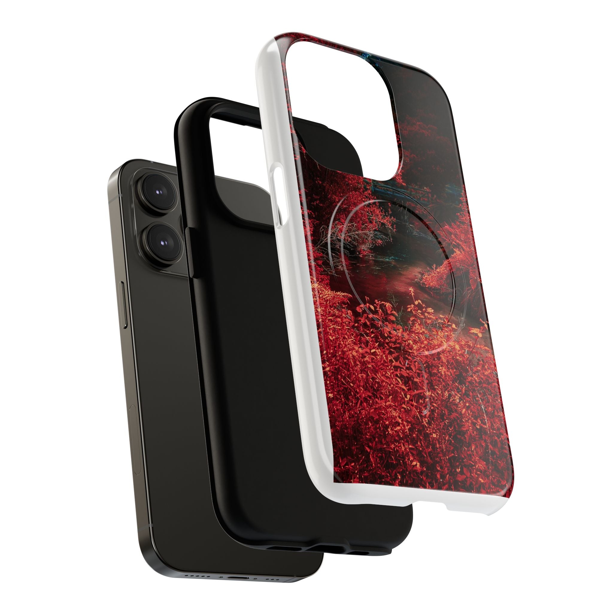 MagSafe Tough Case — Red Forest Abstract Magnetic Phone Cover
