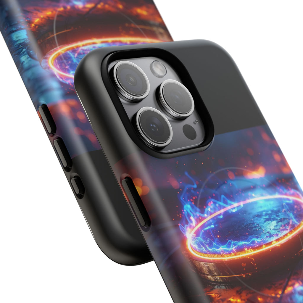 Phone Case - Magnetic Tough Case with Fiery Energy Portal Design