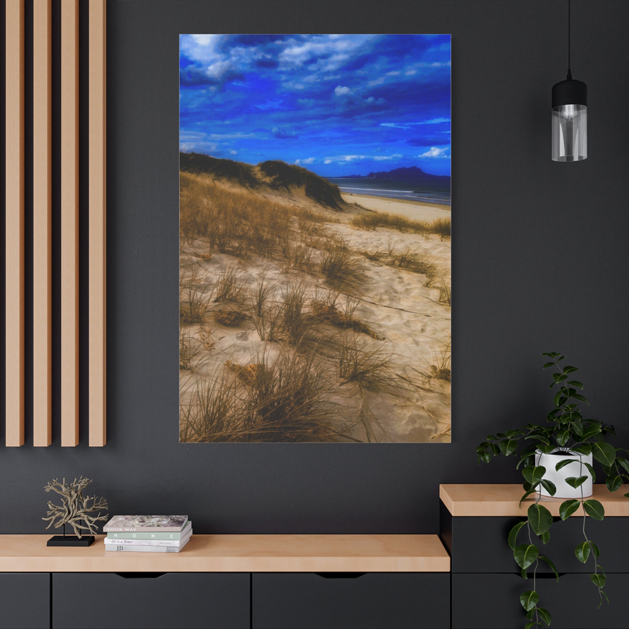 Beach Dunes Canvas Wall Art — Coastal Landscape Canvas Print