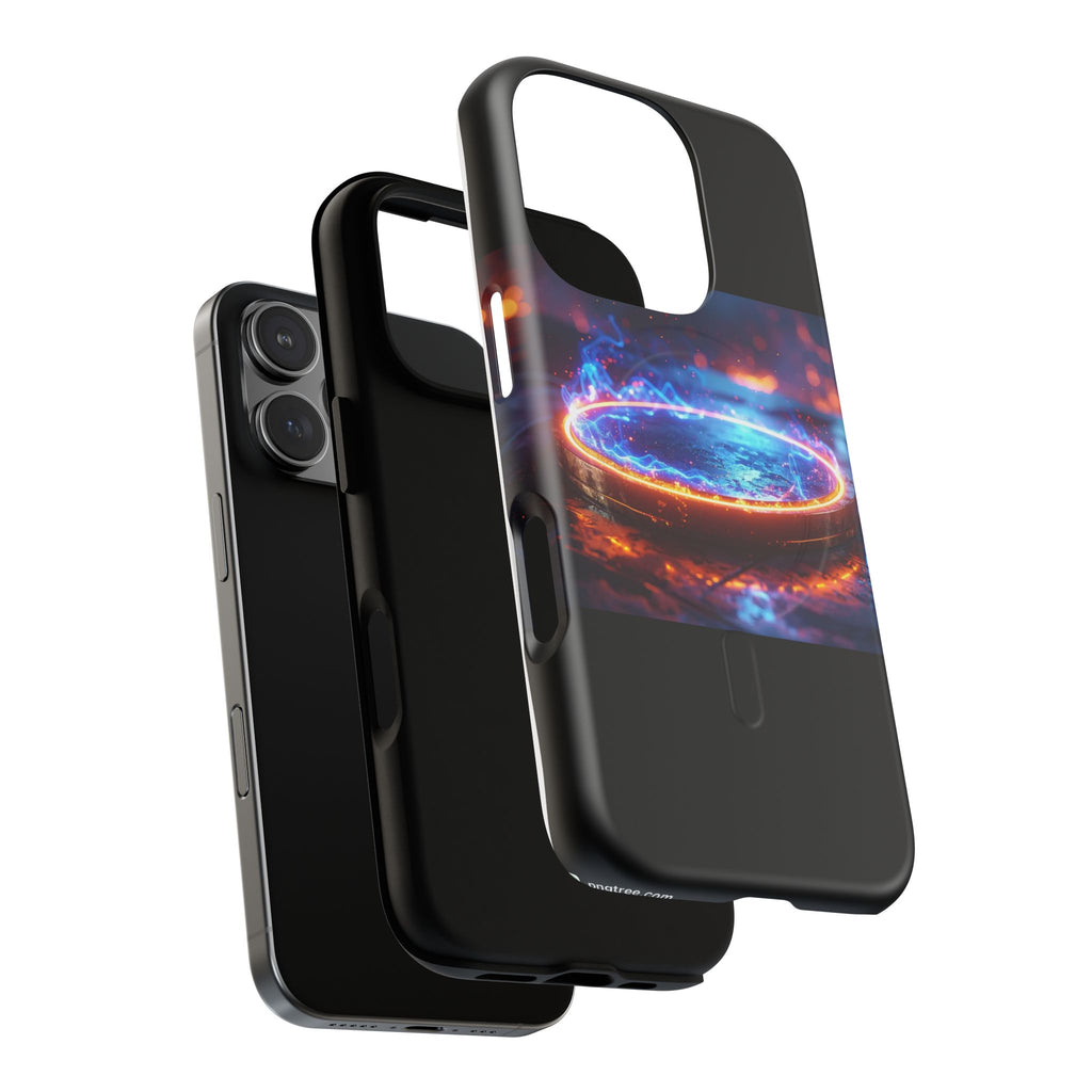 Phone Case - Magnetic Tough Case with Fiery Energy Portal Design