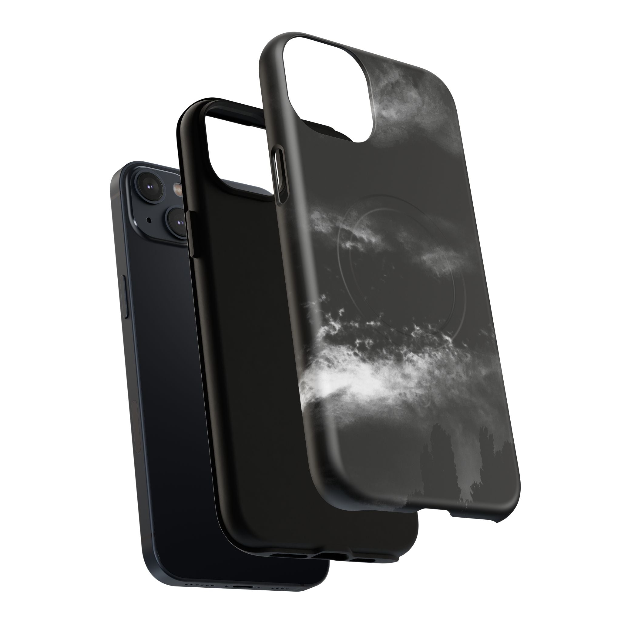 MagSafe Phone Case — Black Storm Cloud Design