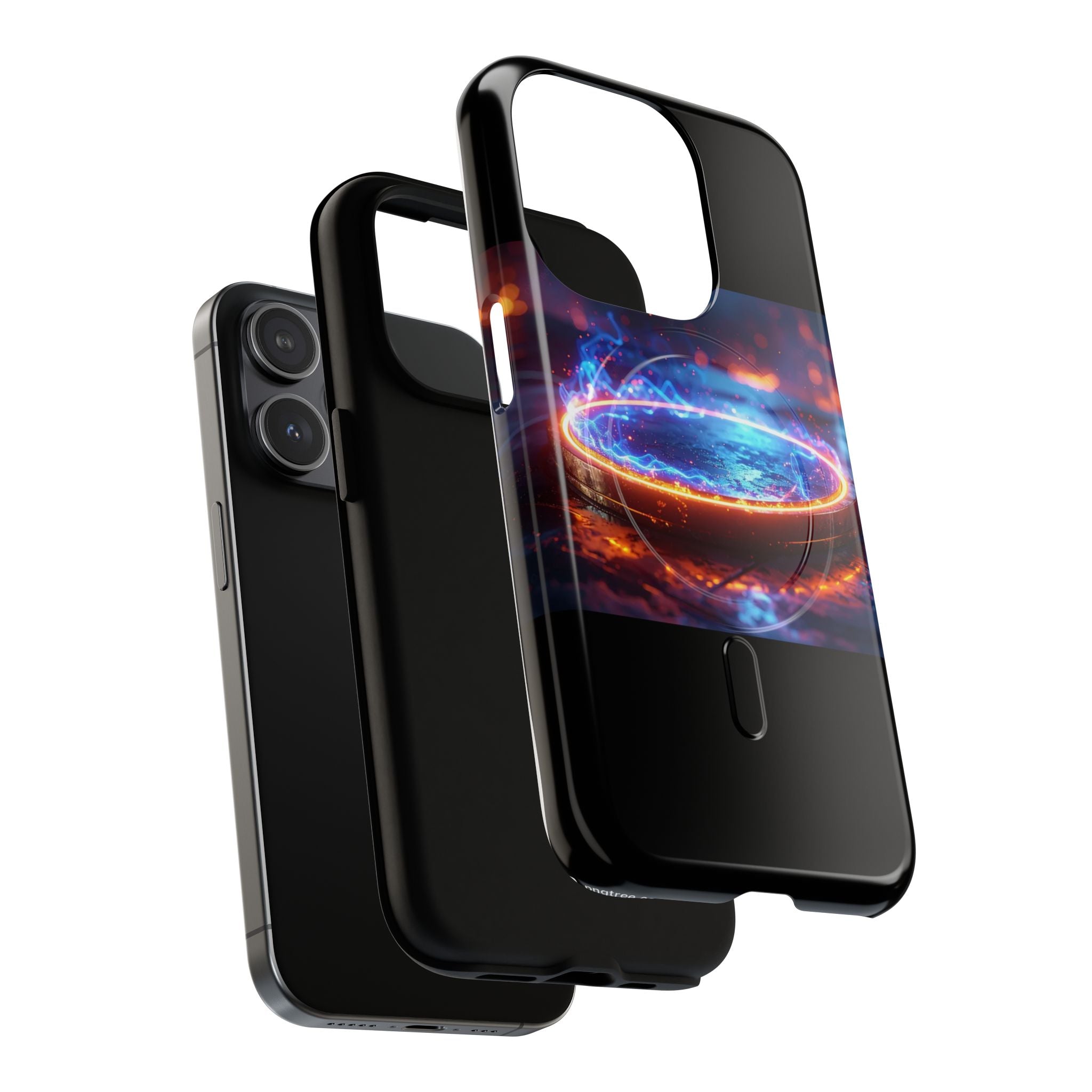Phone Case - Magnetic Tough Case with Fiery Energy Portal Design