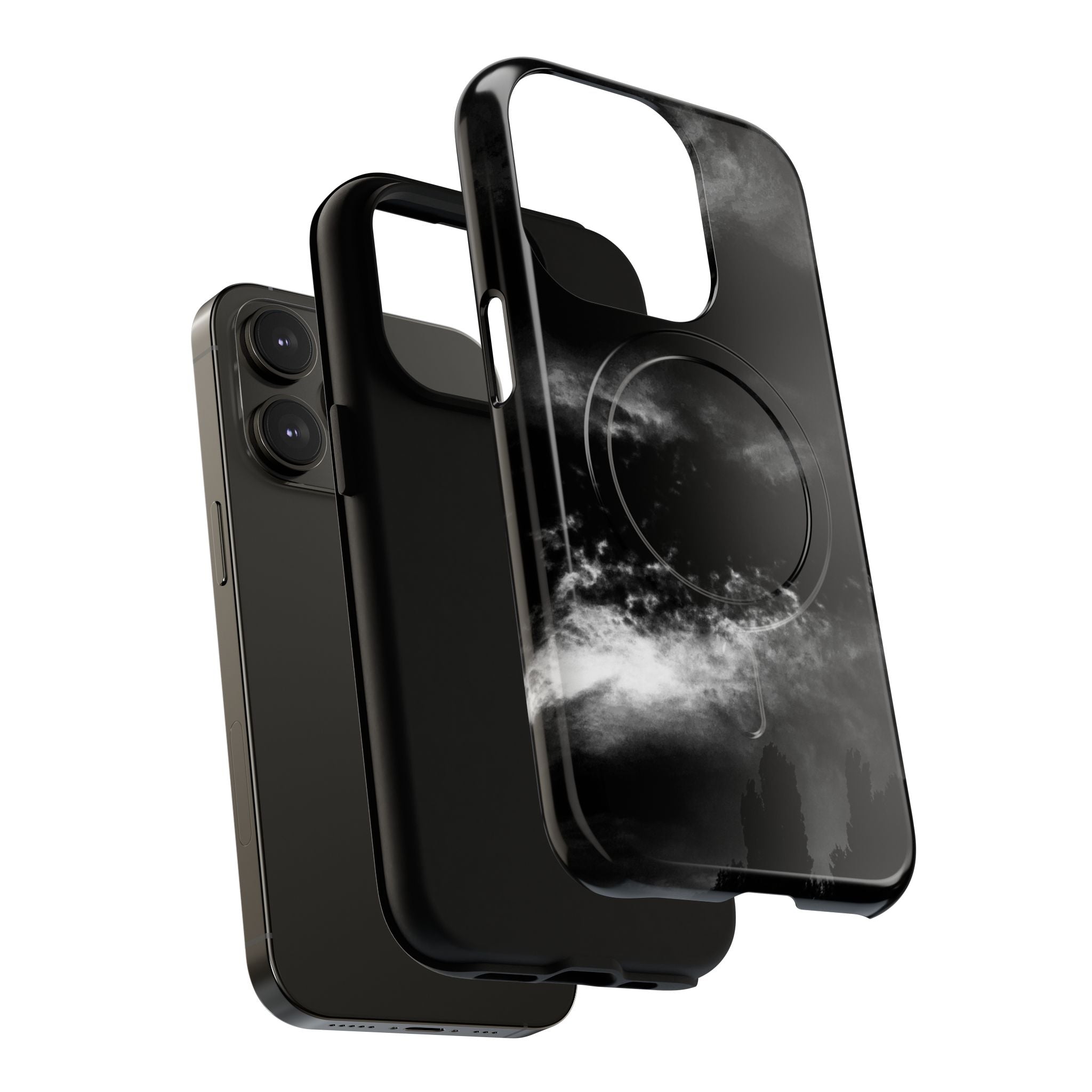 MagSafe Phone Case — Black Storm Cloud Design