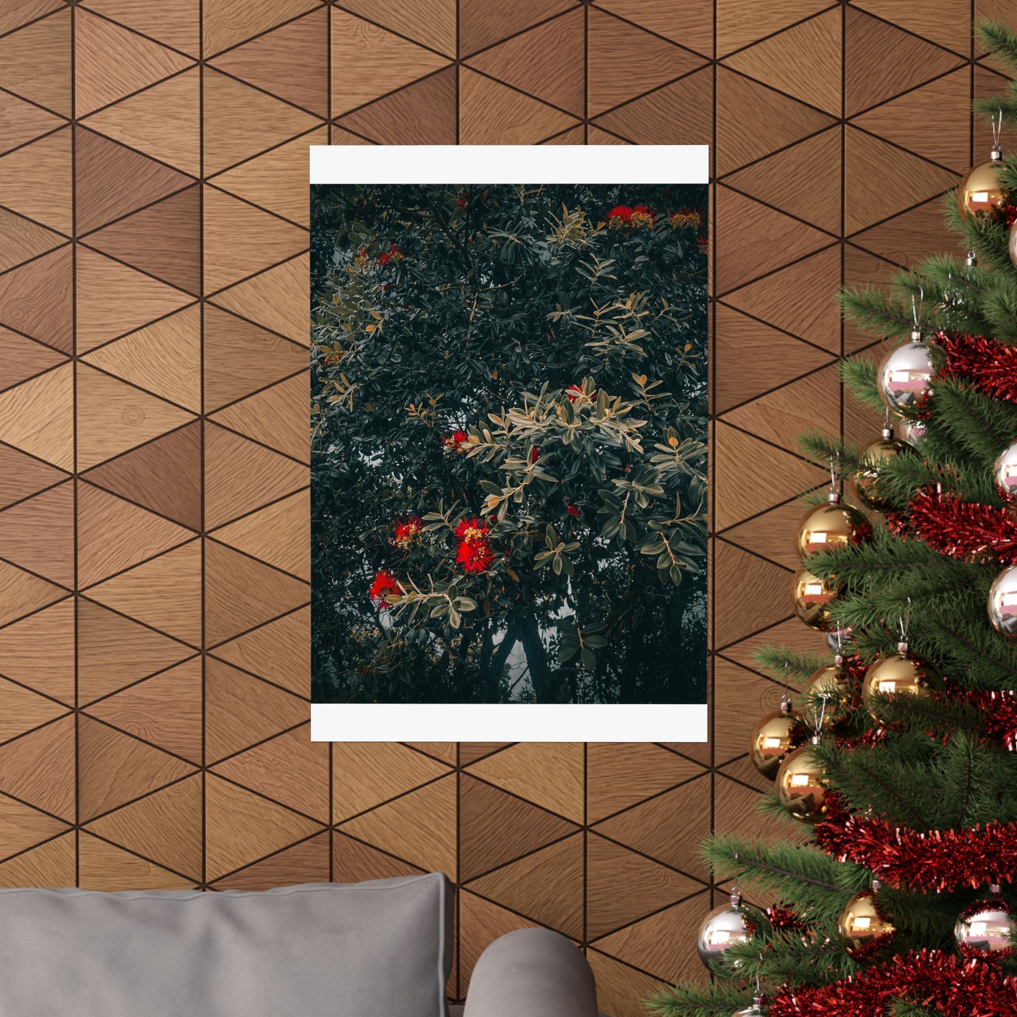 Botanical Wall Poster — Moody Floral Matte Vertical Print