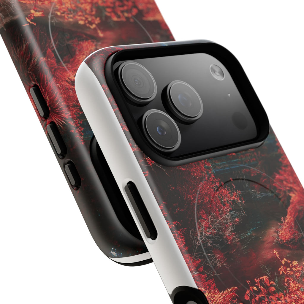 MagSafe Tough Case — Red Forest Abstract Magnetic Phone Cover