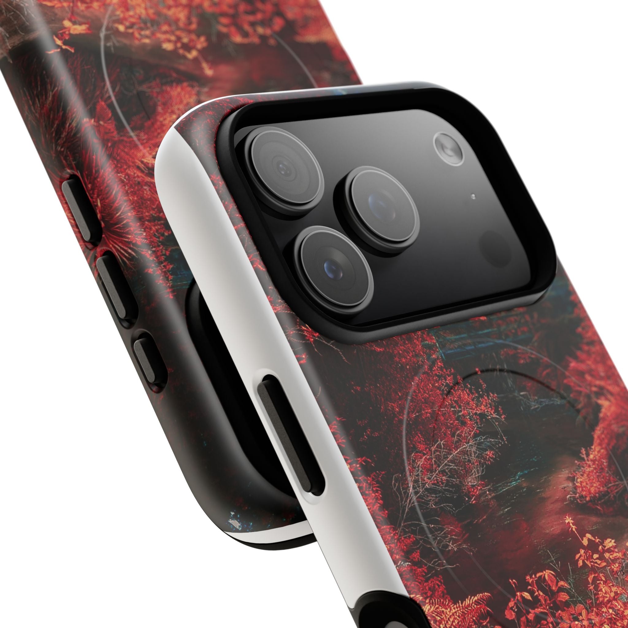 MagSafe Tough Case — Red Forest Abstract Magnetic Phone Cover