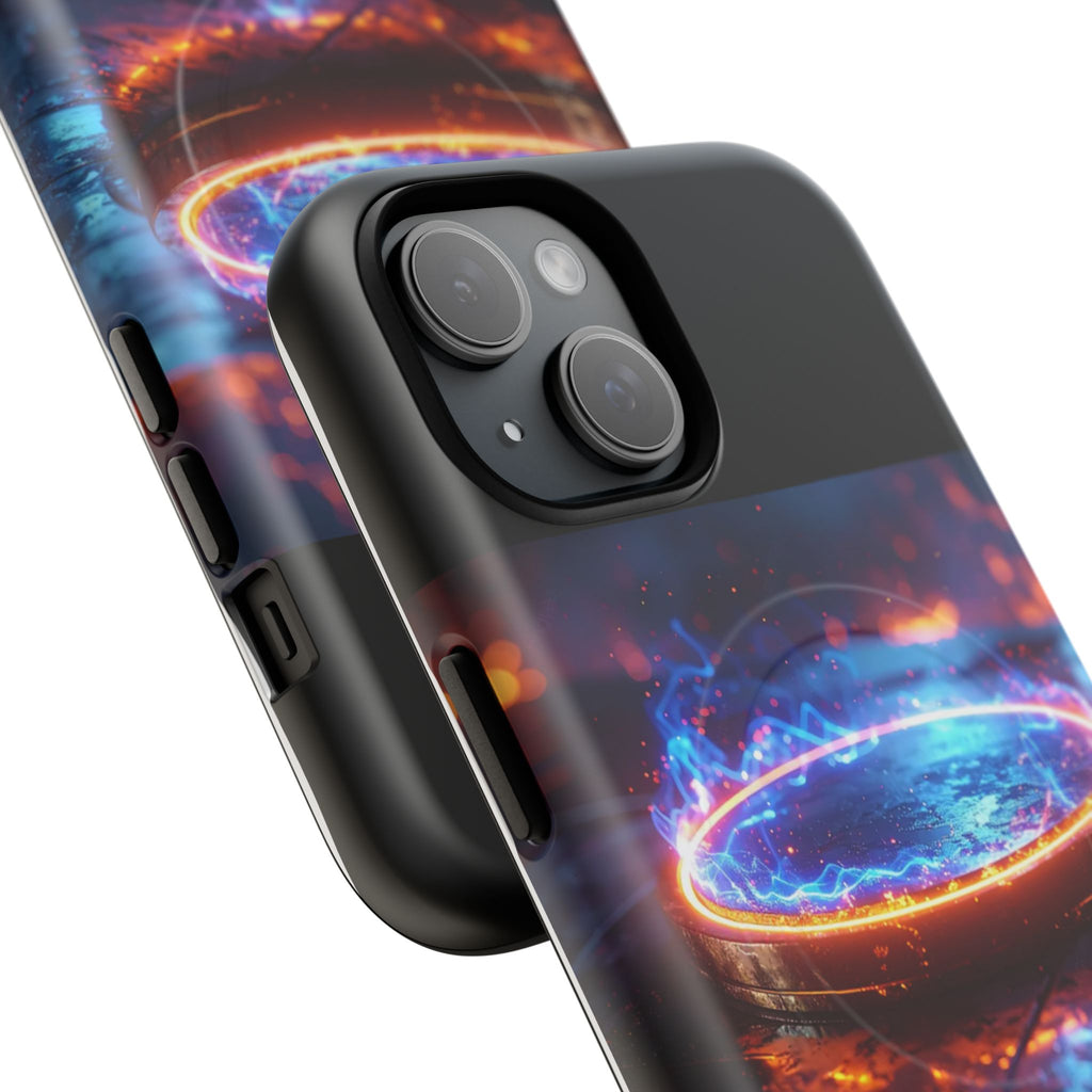 Phone Case - Magnetic Tough Case with Fiery Energy Portal Design