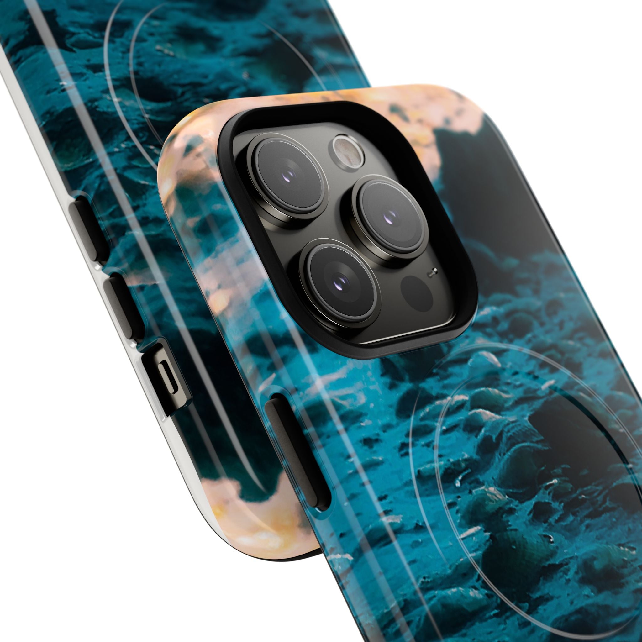 Ocean Waves Tough Magnetic Phone Case — Protective MagSafe-Compatible Sea Print