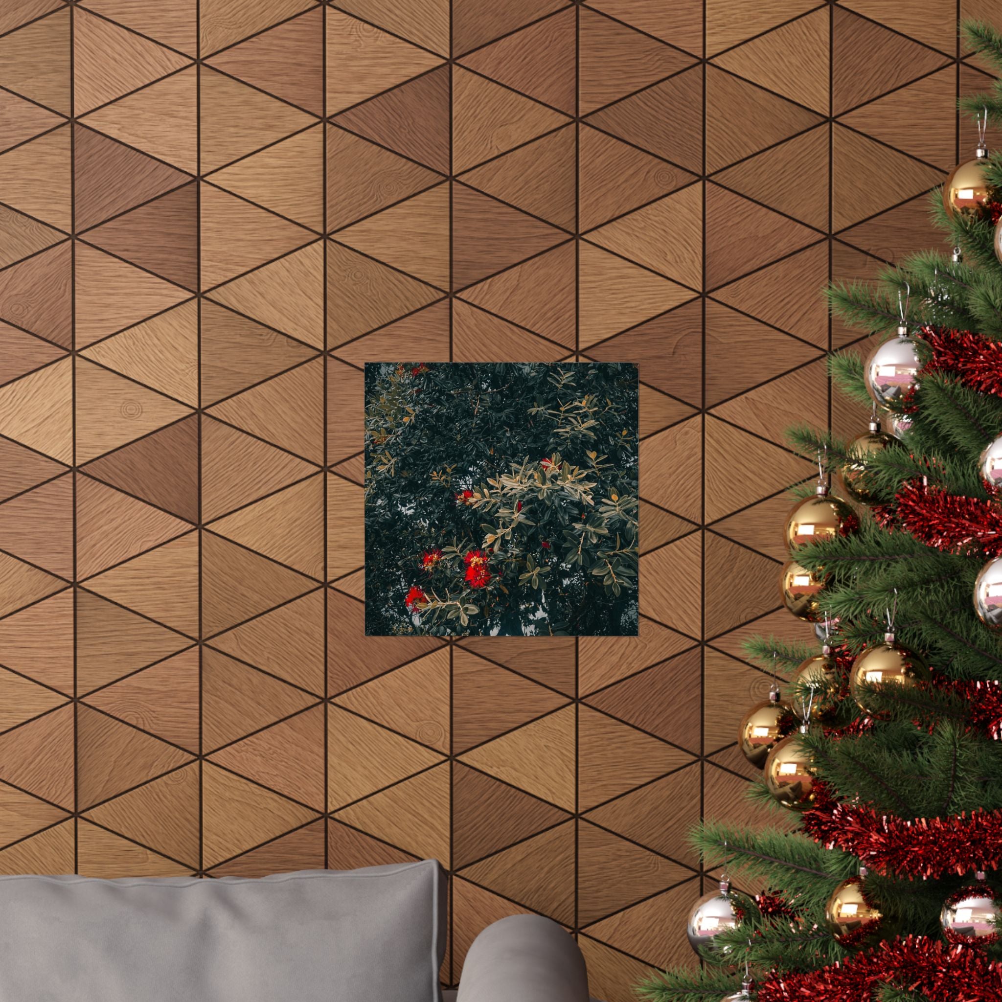 Botanical Wall Poster — Moody Floral Matte Vertical Print