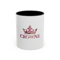 Crownz Pink Marble Accent Coffee Mug – 11/15oz Decorative Crown Tea Cup