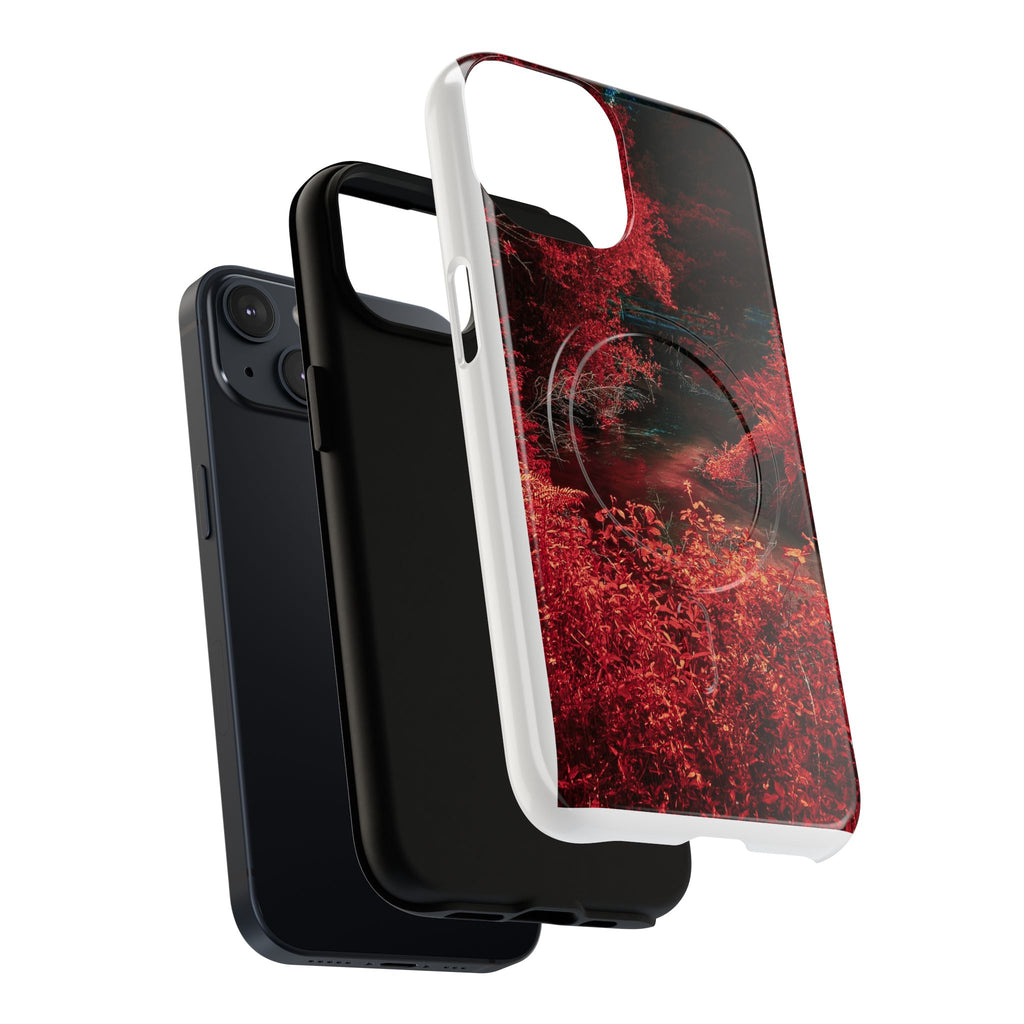 MagSafe Tough Case — Red Forest Abstract Magnetic Phone Cover