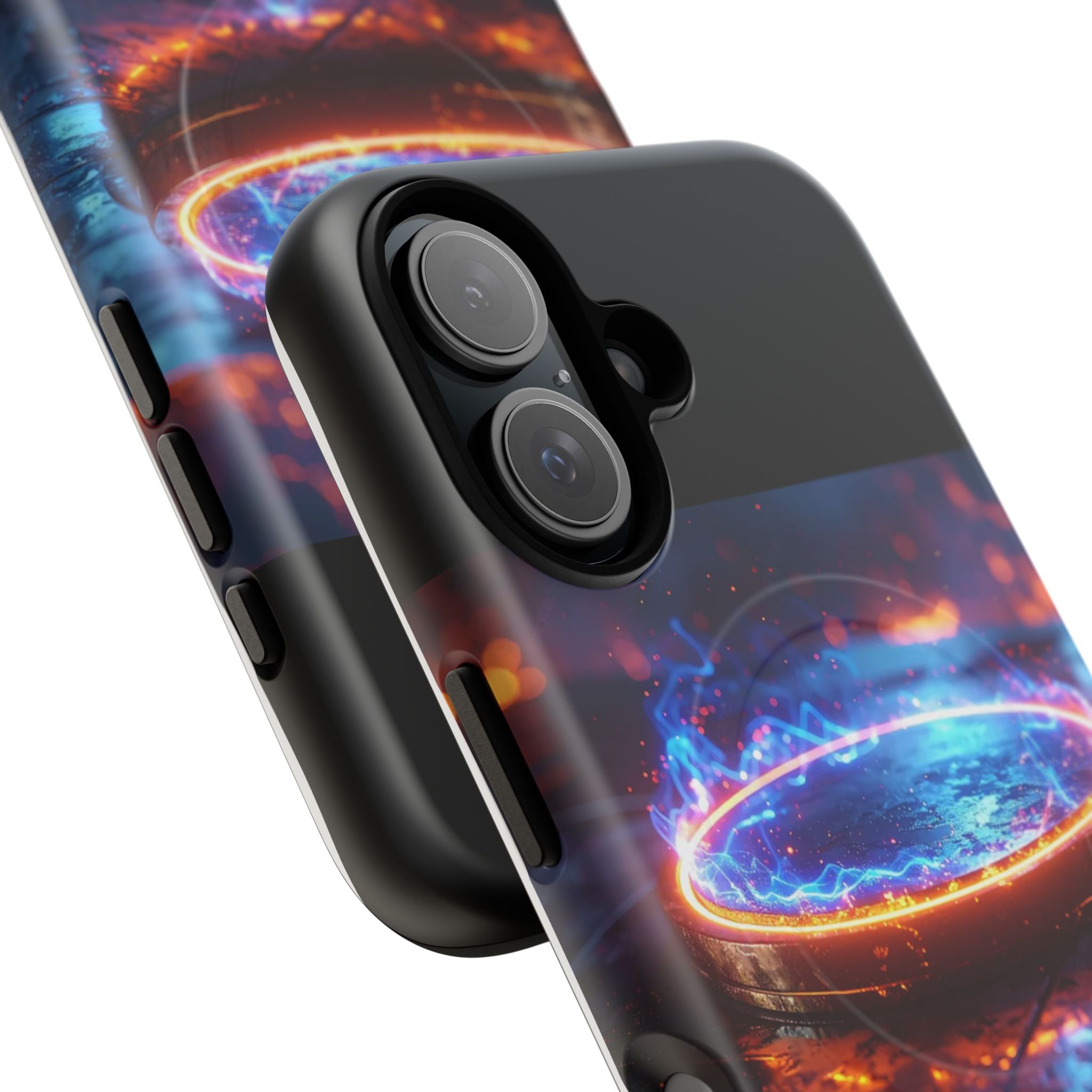 Phone Case - Magnetic Tough Case with Fiery Energy Portal Design