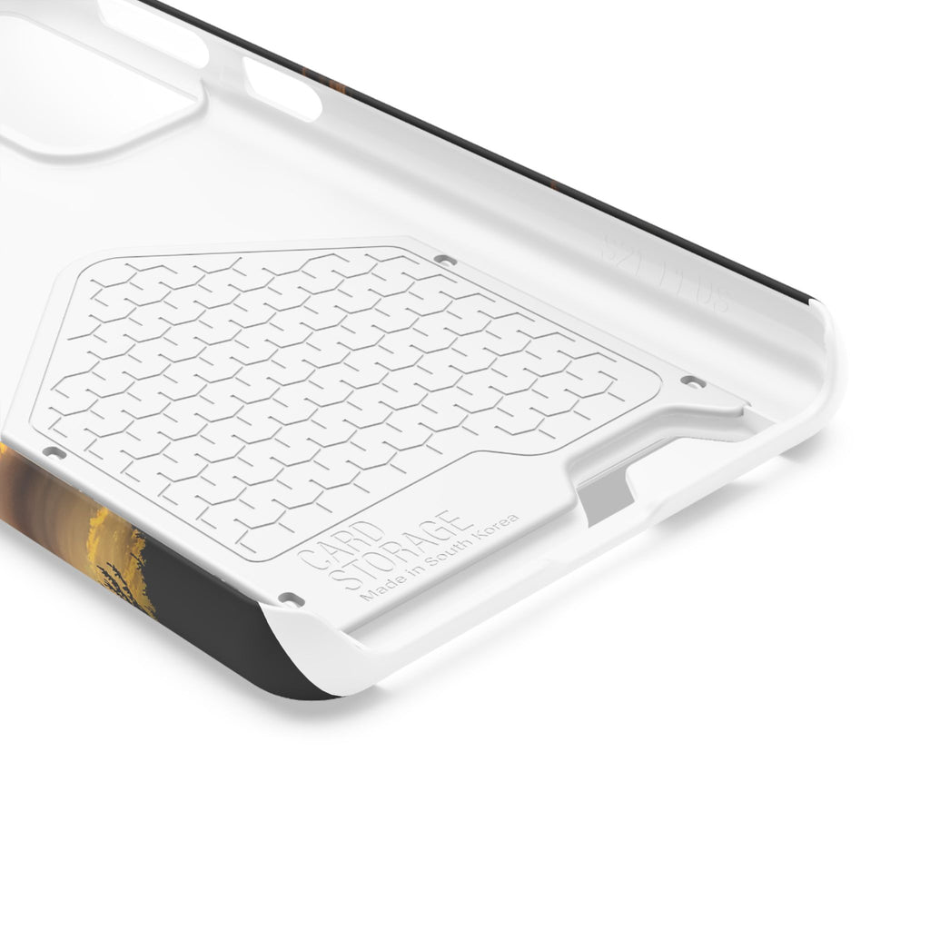 Sunset Sky Phone Case with Card Holder — Scenic Evening Landscape Wallet Case