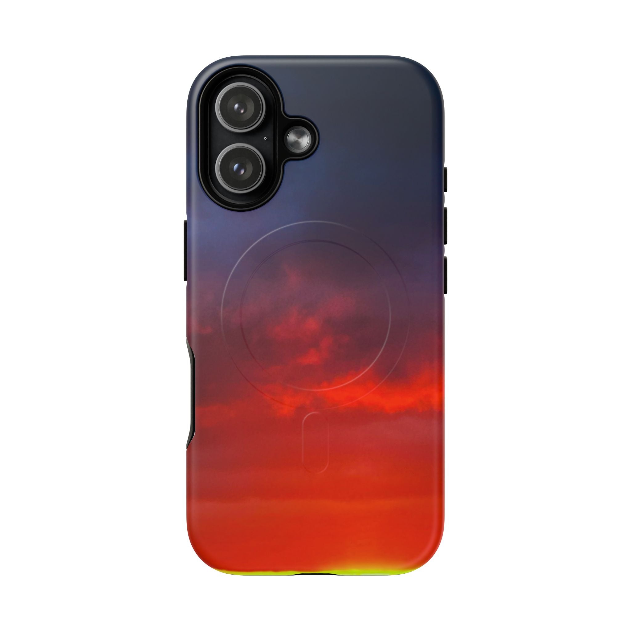 New Zealand Sunset Red & Dark Blue Magnetic Phone Case