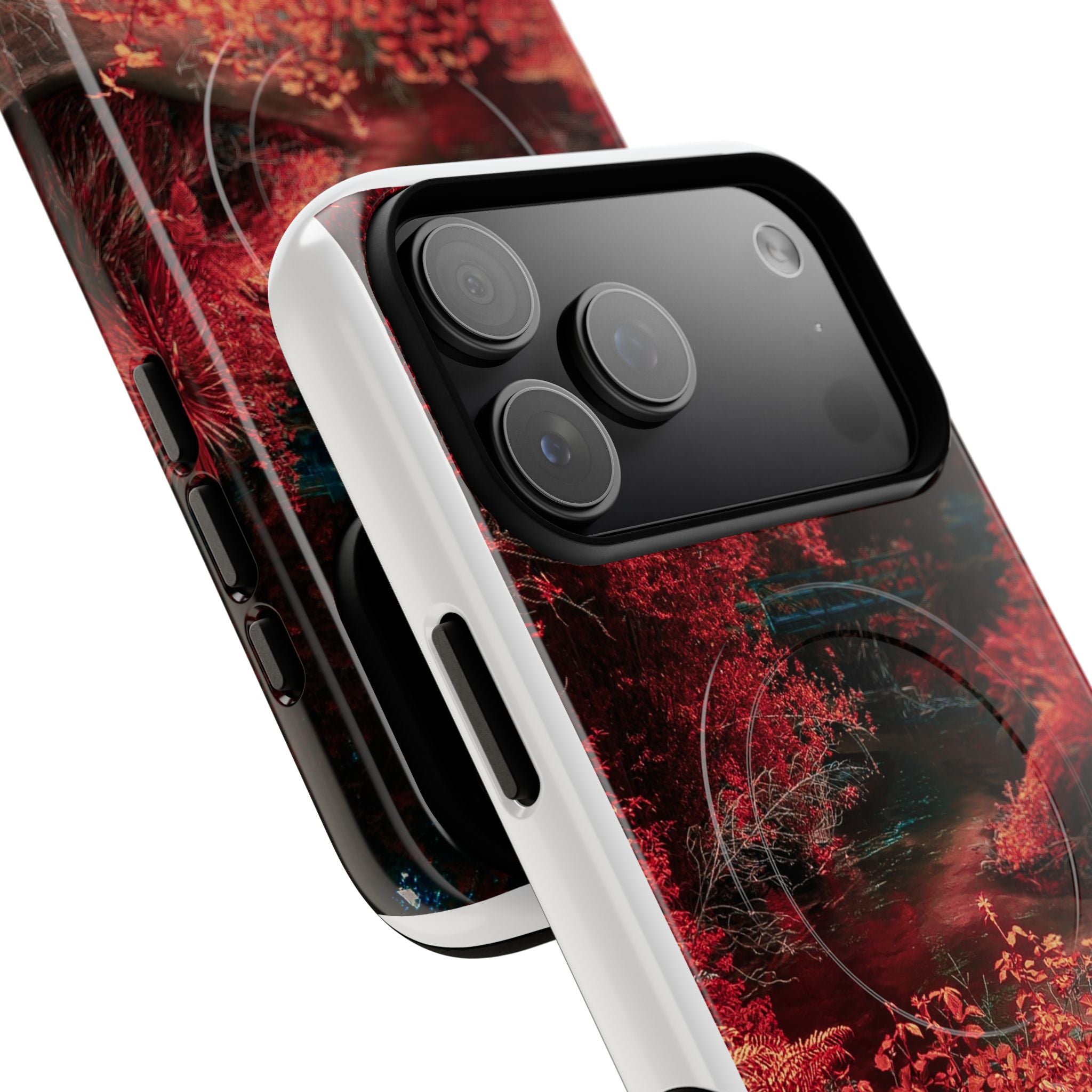 MagSafe Tough Case — Red Forest Abstract Magnetic Phone Cover