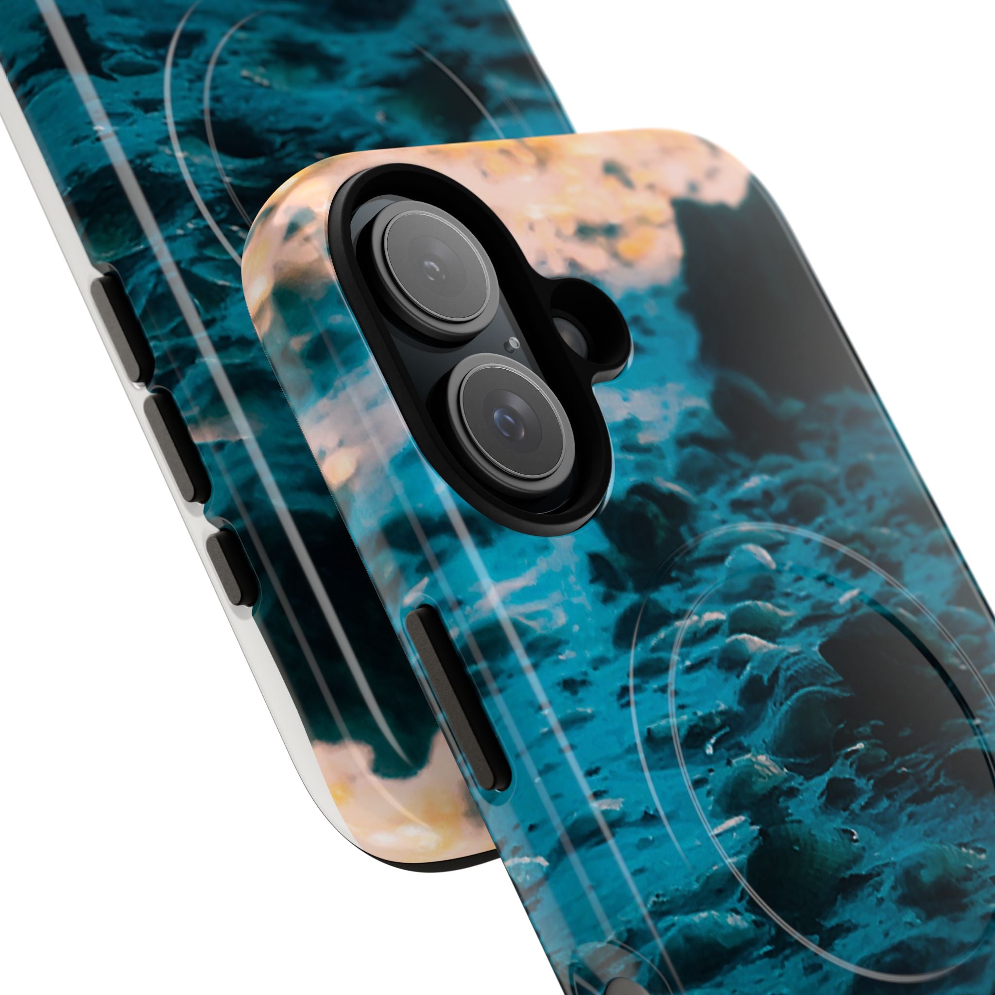 Ocean Waves Tough Magnetic Phone Case — Protective MagSafe-Compatible Sea Print