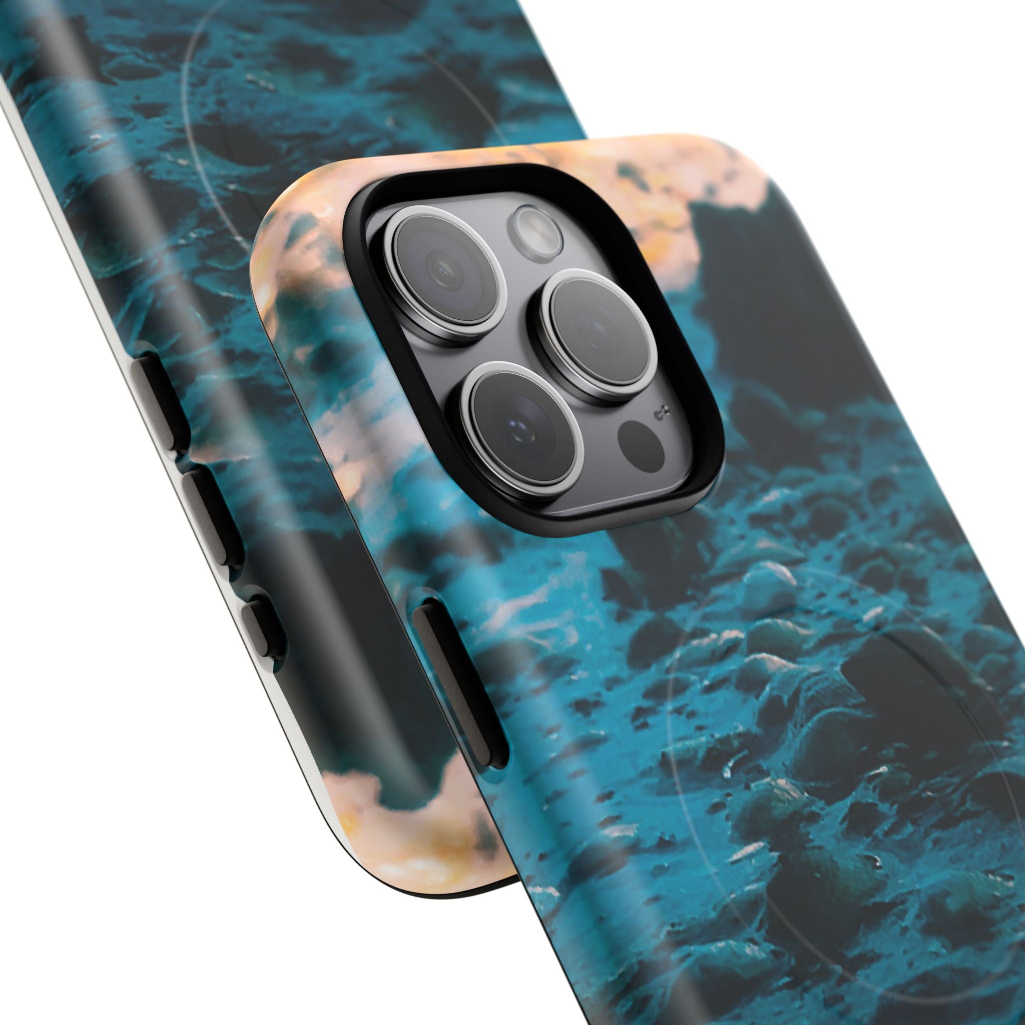 Ocean Waves Tough Magnetic Phone Case — Protective MagSafe-Compatible Sea Print