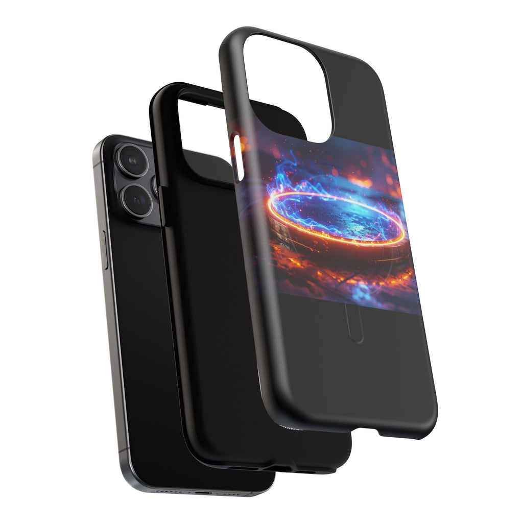 Phone Case - Magnetic Tough Case with Fiery Energy Portal Design