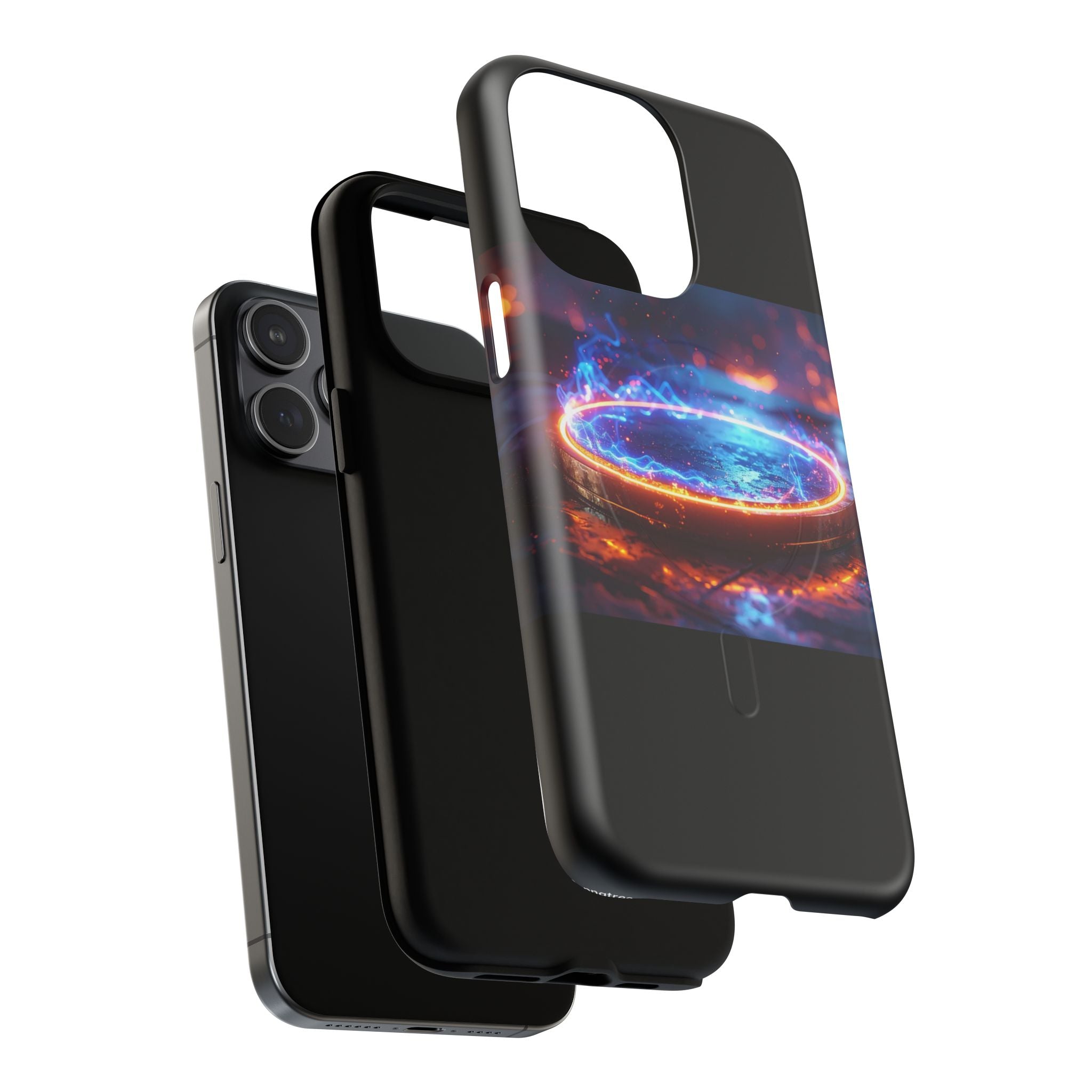 Phone Case - Magnetic Tough Case with Fiery Energy Portal Design