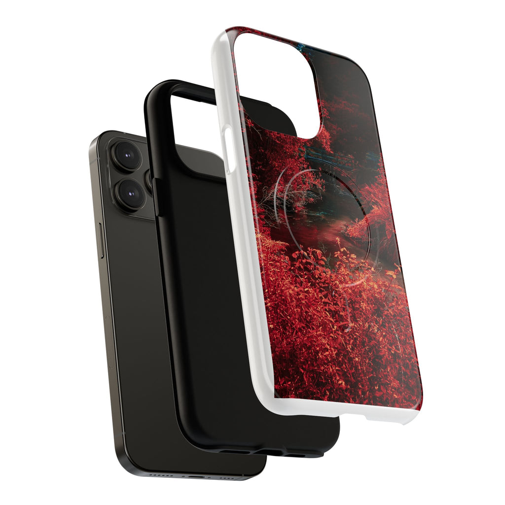 MagSafe Tough Case — Red Forest Abstract Magnetic Phone Cover