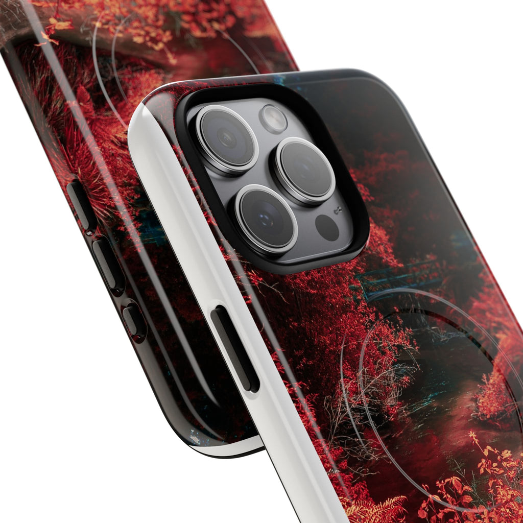 MagSafe Tough Case — Red Forest Abstract Magnetic Phone Cover