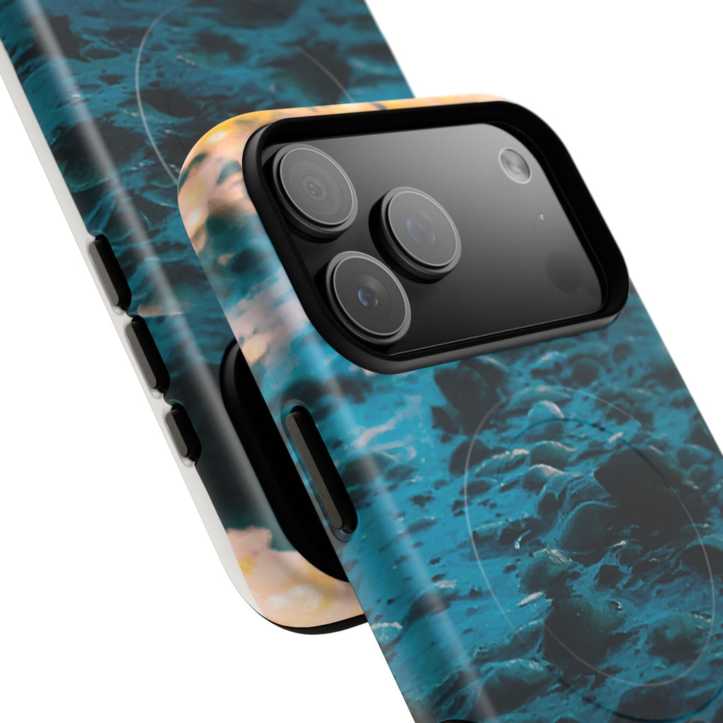 Ocean Waves Tough Magnetic Phone Case — Protective MagSafe-Compatible Sea Print