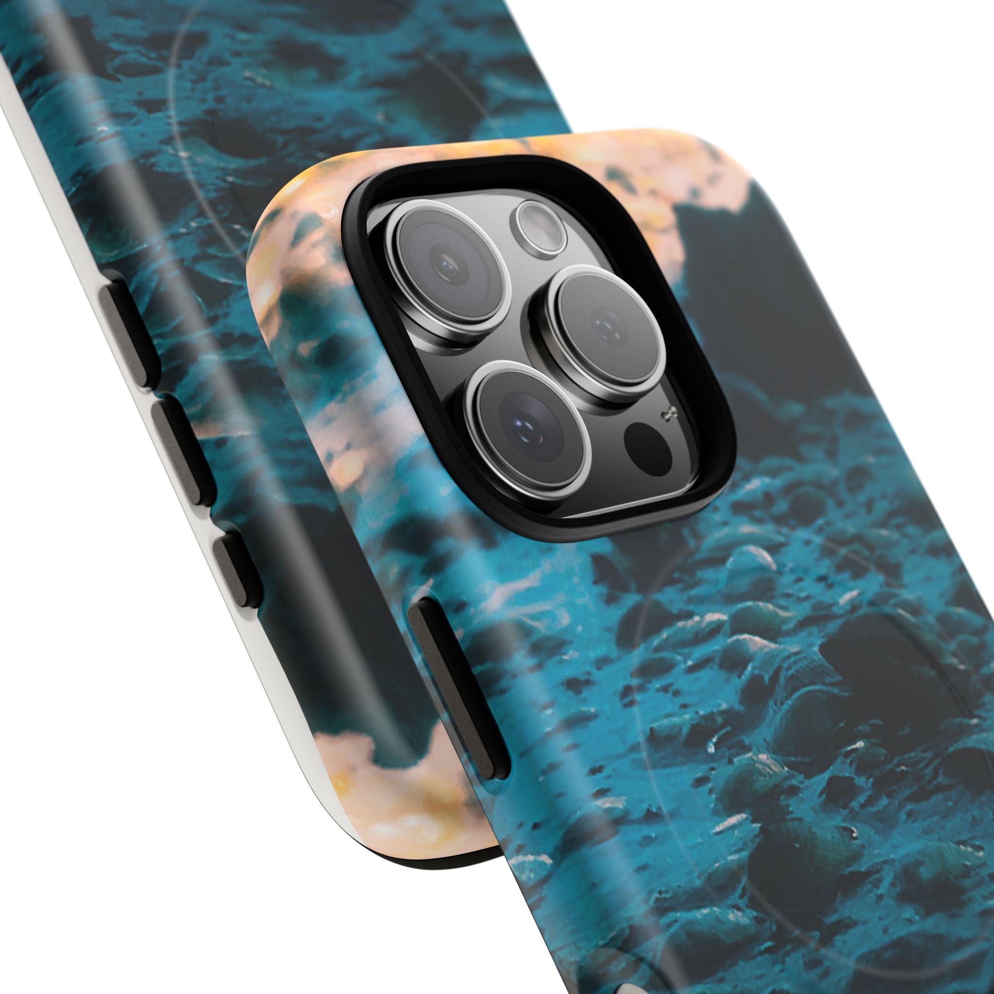 Ocean Waves Tough Magnetic Phone Case — Protective MagSafe-Compatible Sea Print